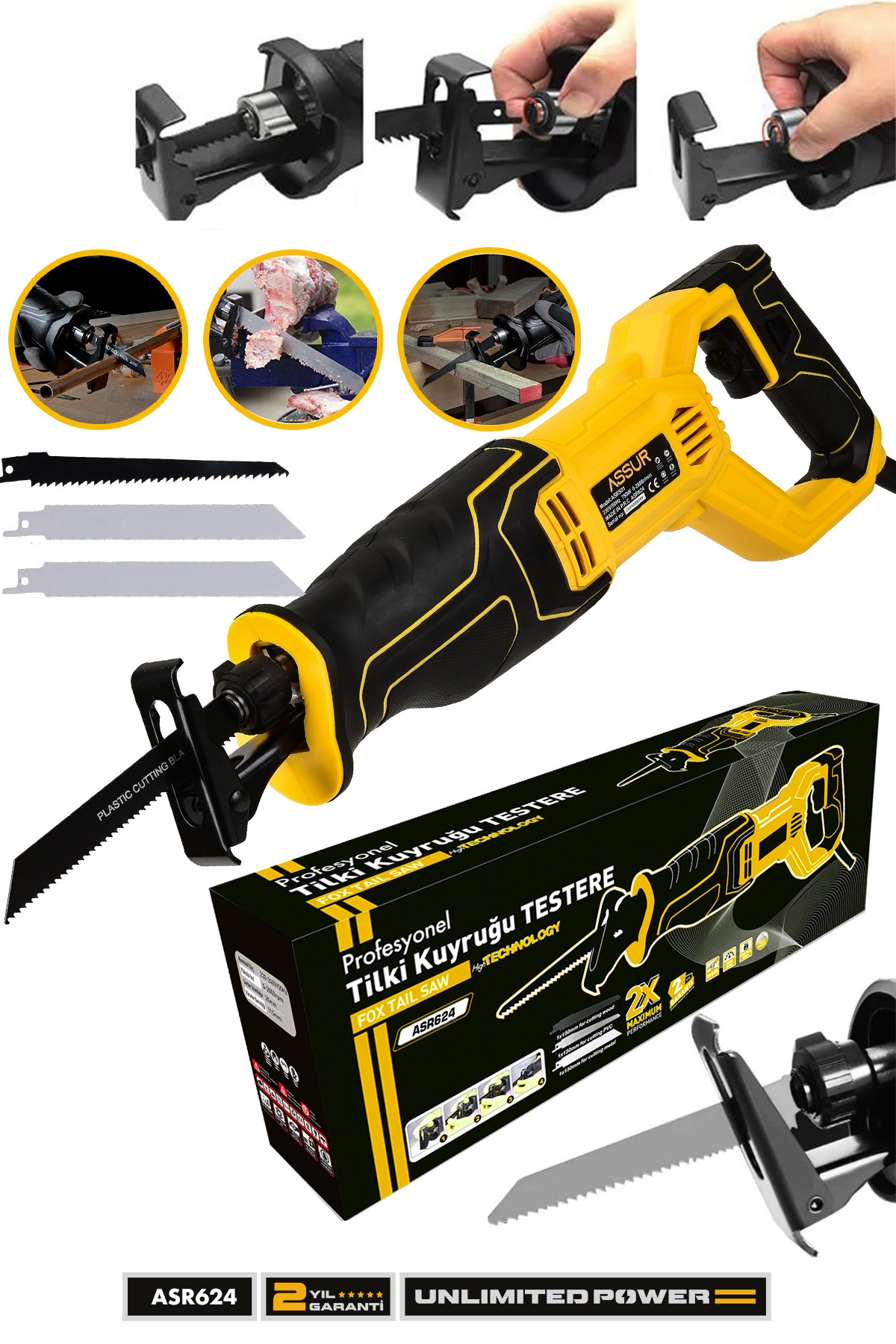 750 WATT COPPER WINDING 6 STAGE 3 BLADE SPEED ADJUSTABLE FOXTAIL SAW BONE CUTTING MACHINE
