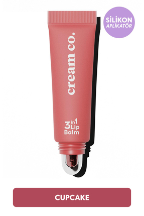 Cream Co. Nemlendirici Parlatıcı 3in1 Lip Balm | Dudak Bakım | Cupcake Rose G...