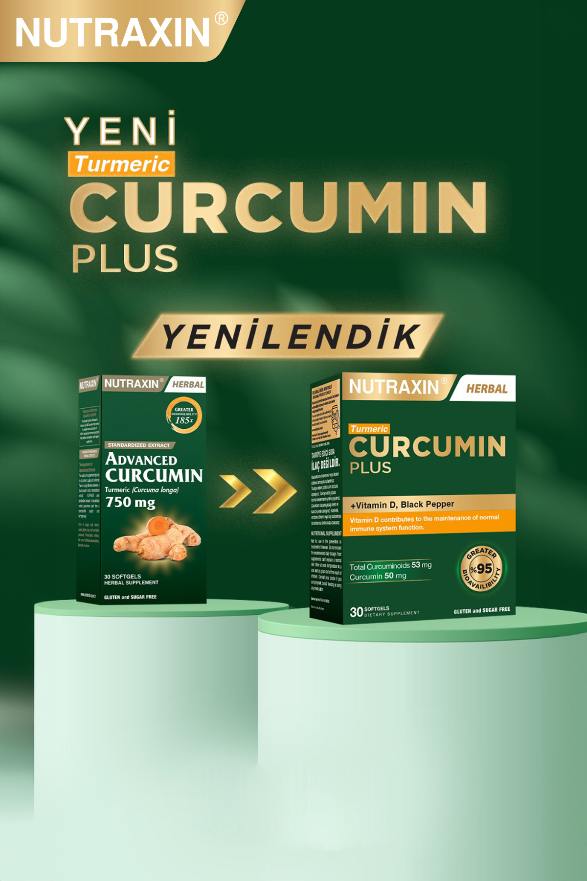 کورکومین پلاس 30 سافت ژل - مکمل غذایی حاوی ویتامین D، فلفل سیاه Nutraxin اورجینال - تصویر 5