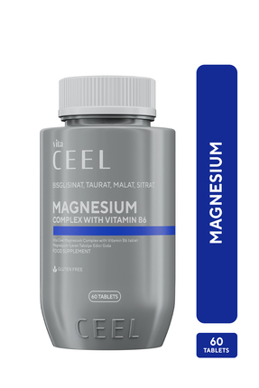 Vita Ceel Magnezyum Complex 60 Tablet Magnesium Sitrat , Bisglisinat , Malat ...