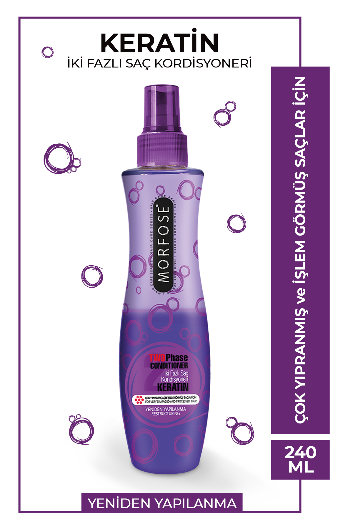 Morfose Çift Fazlı Fön Suyu Keratin 240 ml - Fiyatı, Yorumları