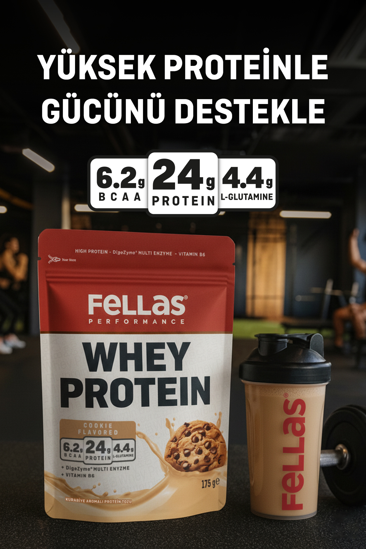 Whey Protein Tozu|24 g Protein 15 Servis|Kurabiye Aromalı (175 g) x 3 3