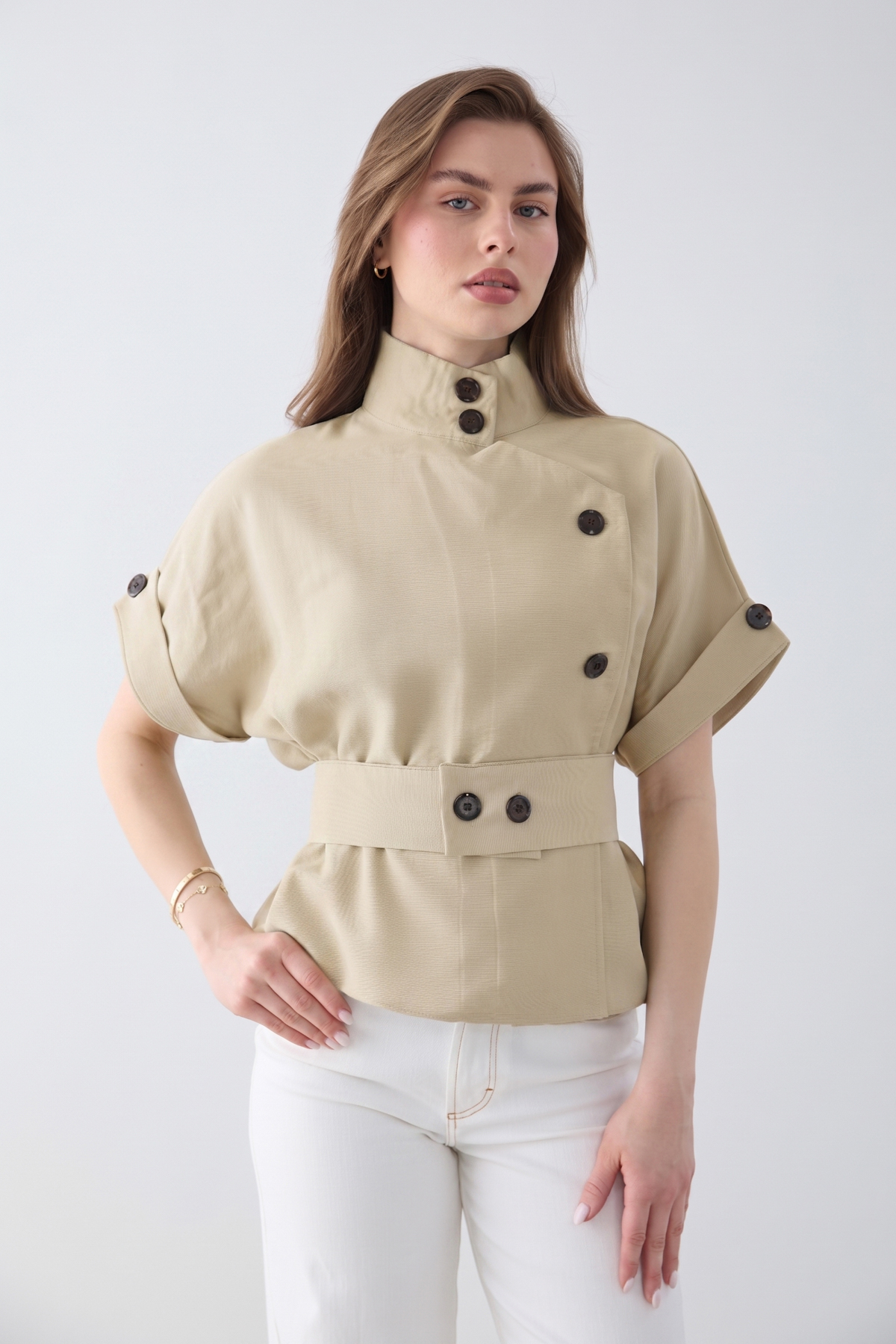 Trendyolmilla Bej Ceket TWOSS26CE00043