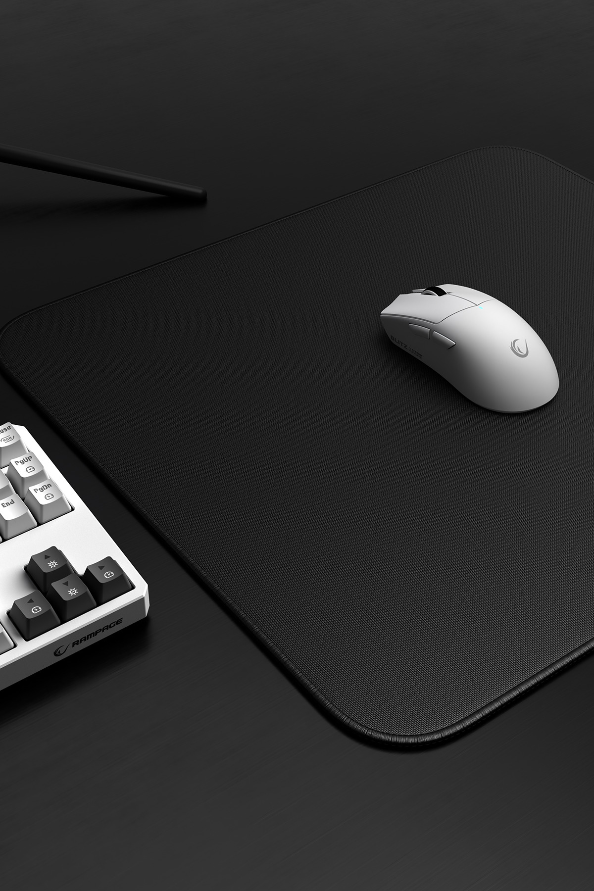 Blitz L 45x40 Cm Dikişli Neutral Kumaş Oyuncu Mouse Pad-siyah 5