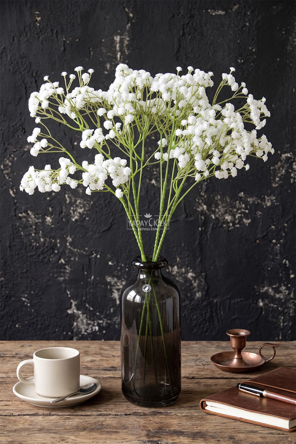 Artificial Wet Premium Cipso Branch 60 cm White