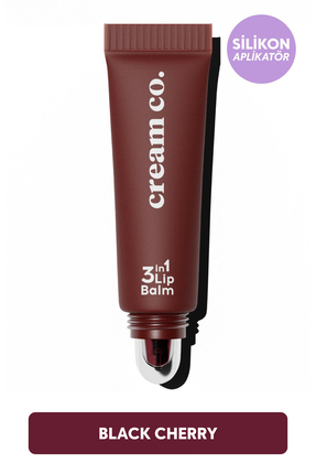 Cream Co. Nemlendirici Parlatıcı 3in1 Lip Balm | Dudak Bakım | Black Cherry B...