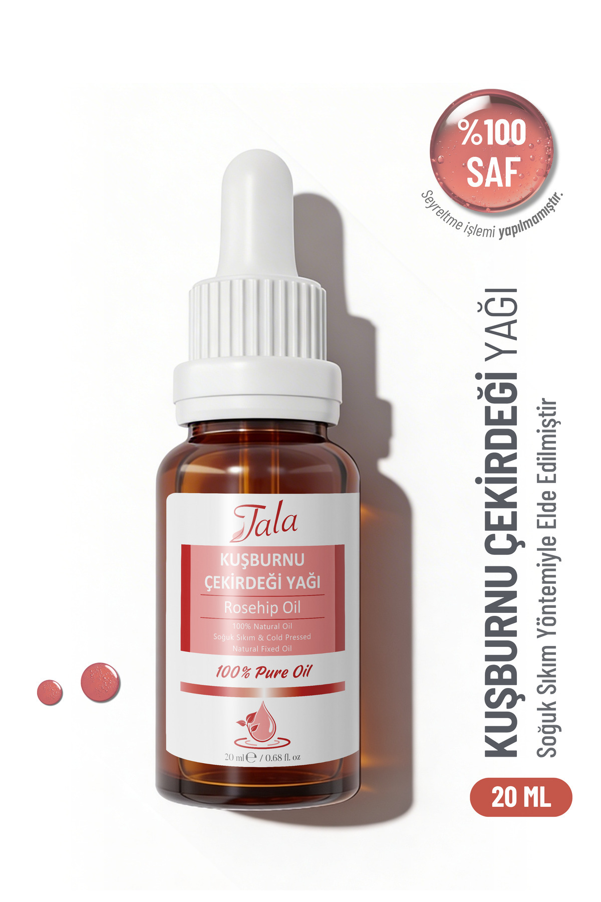 Kuşburnu Çekirdeği Yağı %100 Saf ve Doğal Soğuk Sıkım 20 Ml — kuşburnu