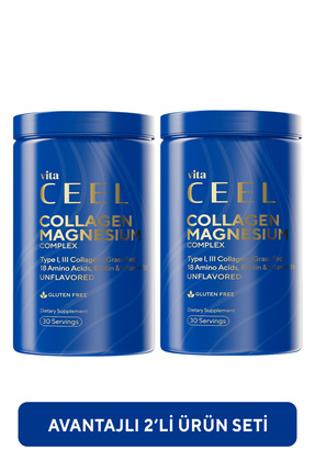 Vita Ceel 2'li Collagen Tip 1, 3 İçeren Magnezyum Complex Bisglisinat, Malat,...