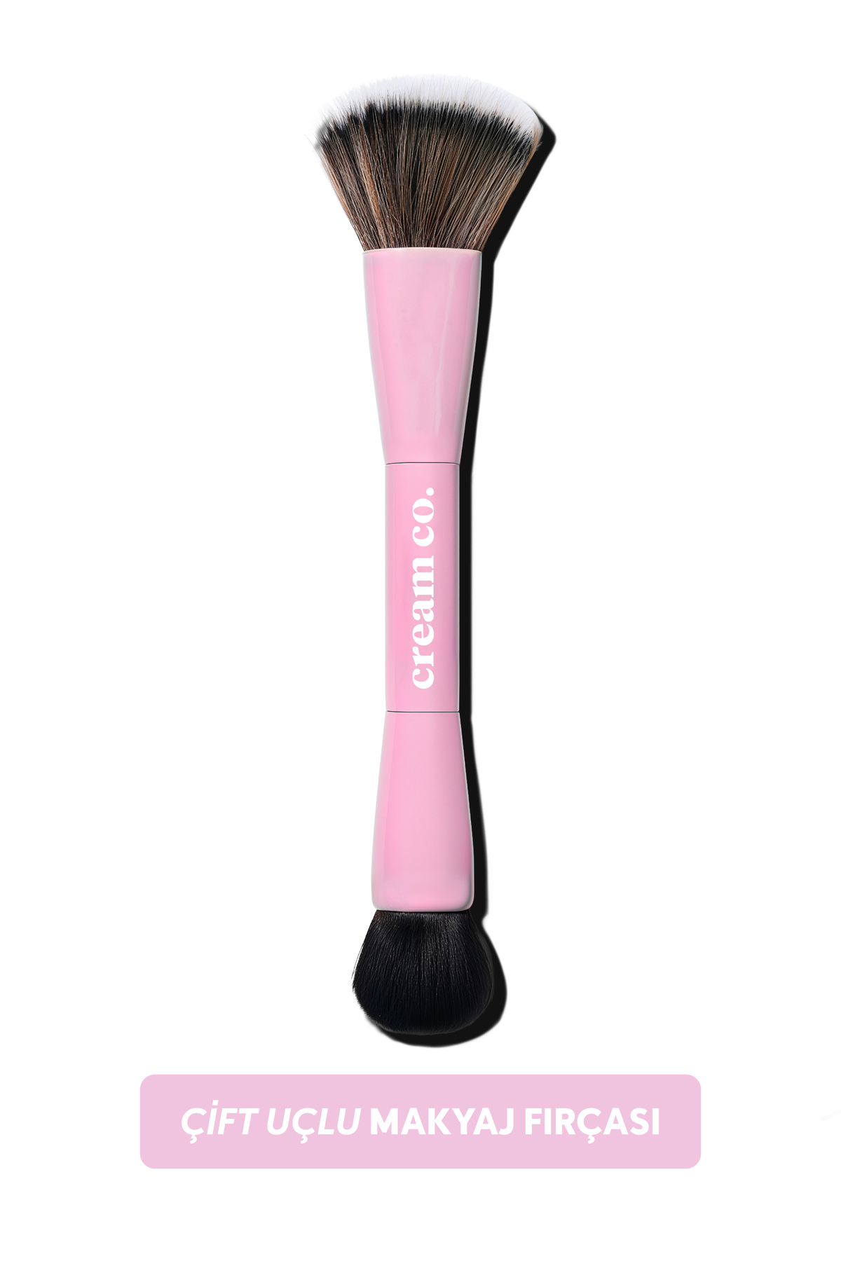 Cream Co. Çift Taraflı Makyaj Fırçası | Dual-Ended Allık Kontür Fondöten Kapatıcı | Çok Amaçlı Makeup Brush - Fiyatı, Yorumları