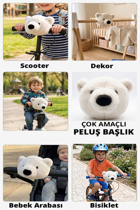 Wellgro Softyheads Çok Amaçlı Peluş Aksesuar - Scooter, Bisiklet, Bebek Araba...