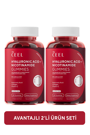 Vita Ceel 2'li Vegan Cilt Vitamini Çiğnenebilir Gummy, Hyaluronic Acid, Vitam...