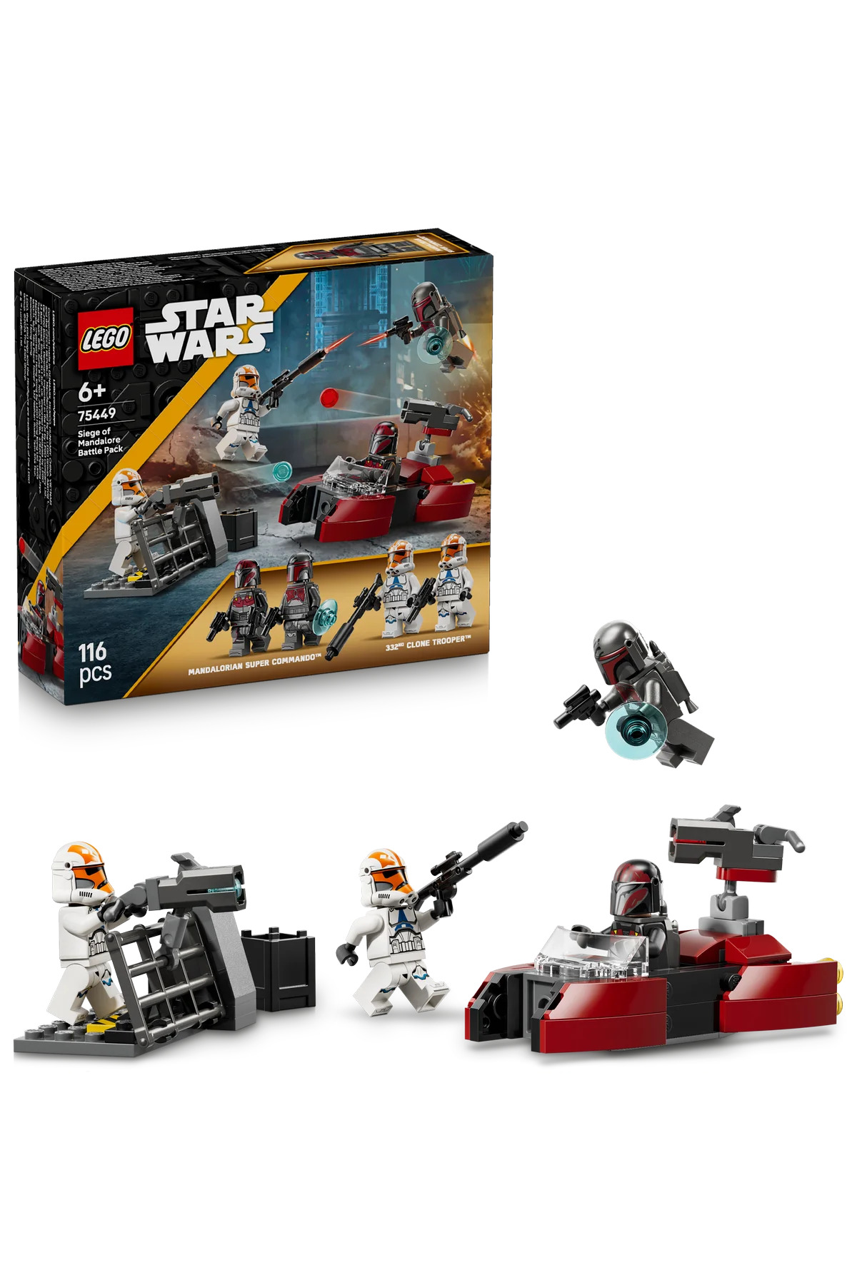 ® Star Wars™ Siege of Mandalore Battle Pack 75449 - 6+ Creative Toy Making Set (116 Pieces)