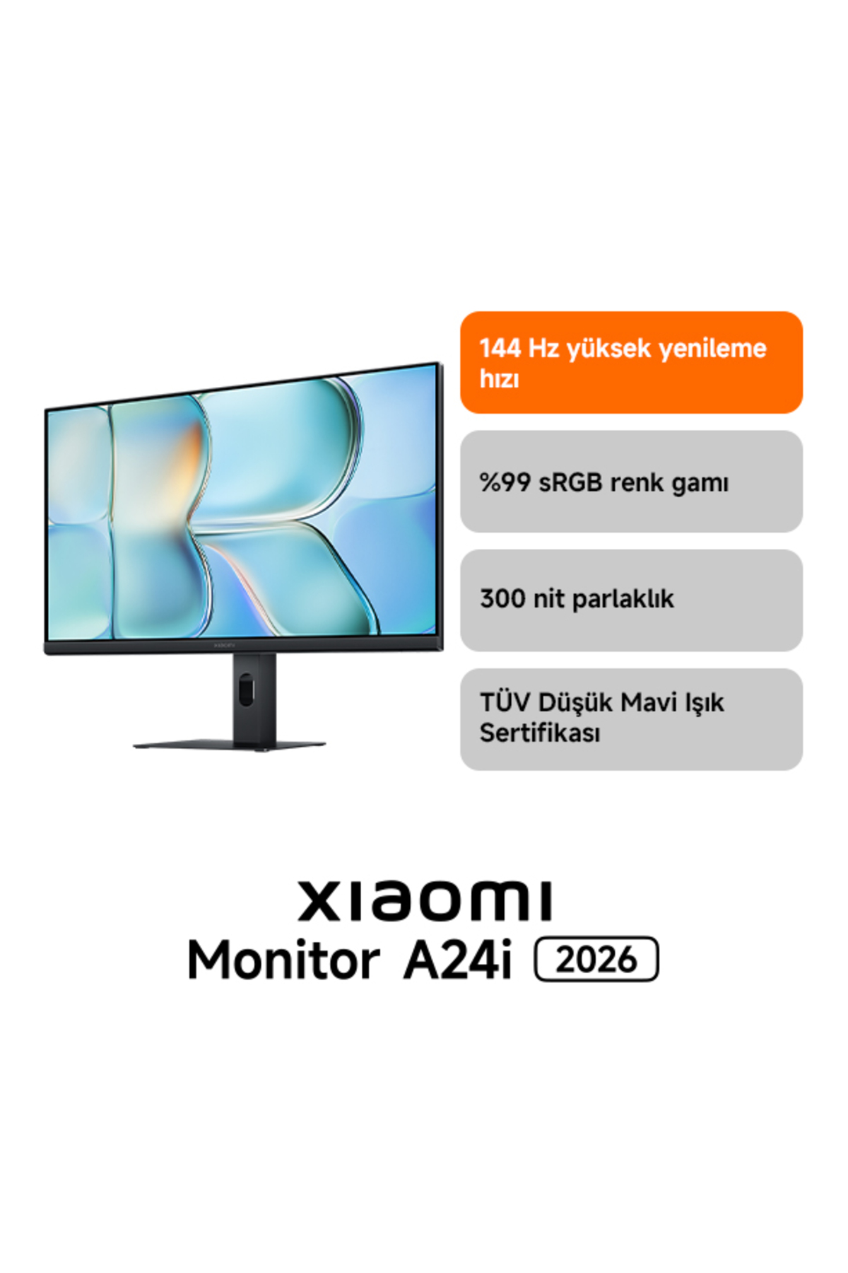 Monitör A24i 2026 23.8" FHD IPS 144Hz (Xiaomi Türkiye Garantili) 3