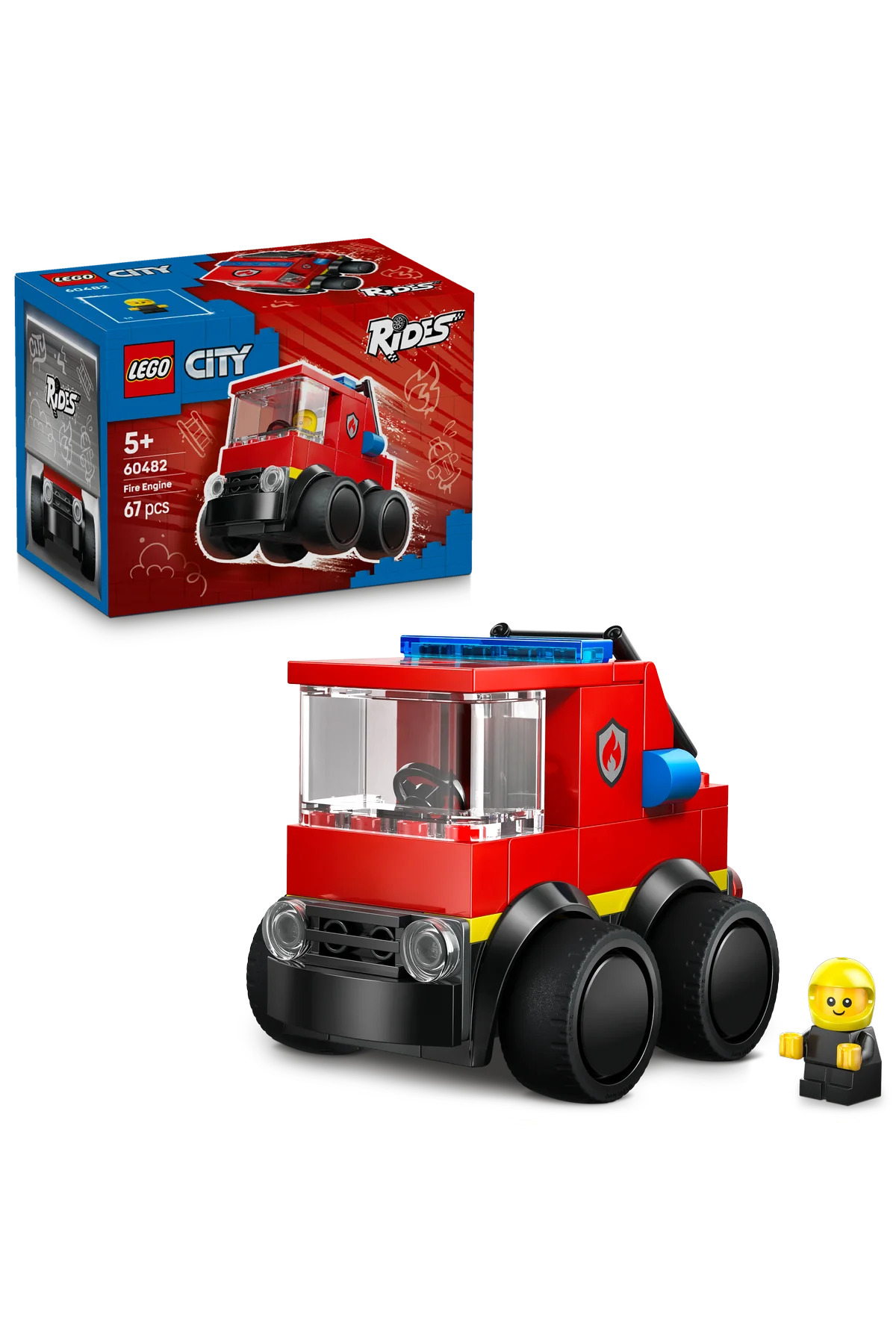 LEGO ® City Araçlar - İtfaiye Kamyonu 60482 – 5 Yaş Üzeri Çocuklar için Oyuncak Yapım Seti (67 Parça) ürün görseli