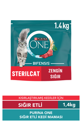Purina One Sığır Etli Kısırlaştırılmış Kedi Maması 1,4 Kg