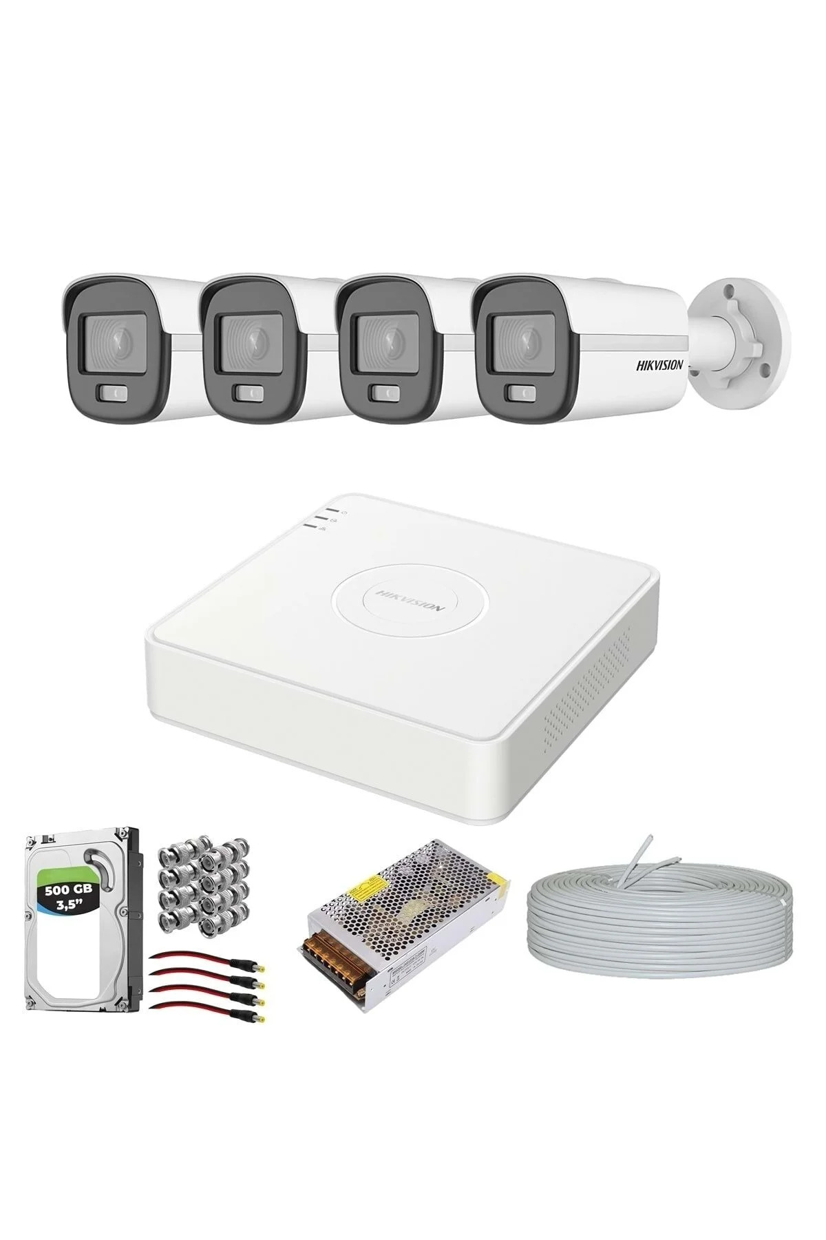 2mp Colorvu Night- 24/7 Color 4 Camera Set in the dark