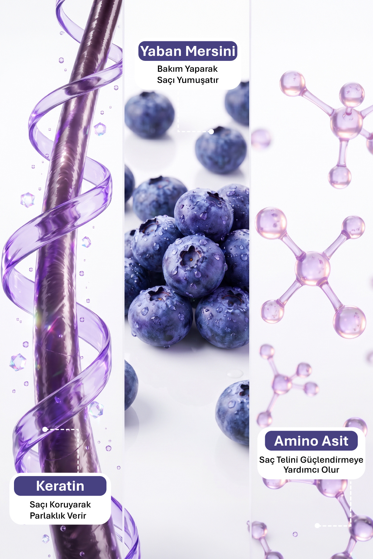 Mor Şampuan 250ml Platin, Sarı Saçlar İçin Turunculaşma Karşıtı Keratin İçerikli Parabensiz Silver — AJ.01.00010 — تصویر 8 از 9