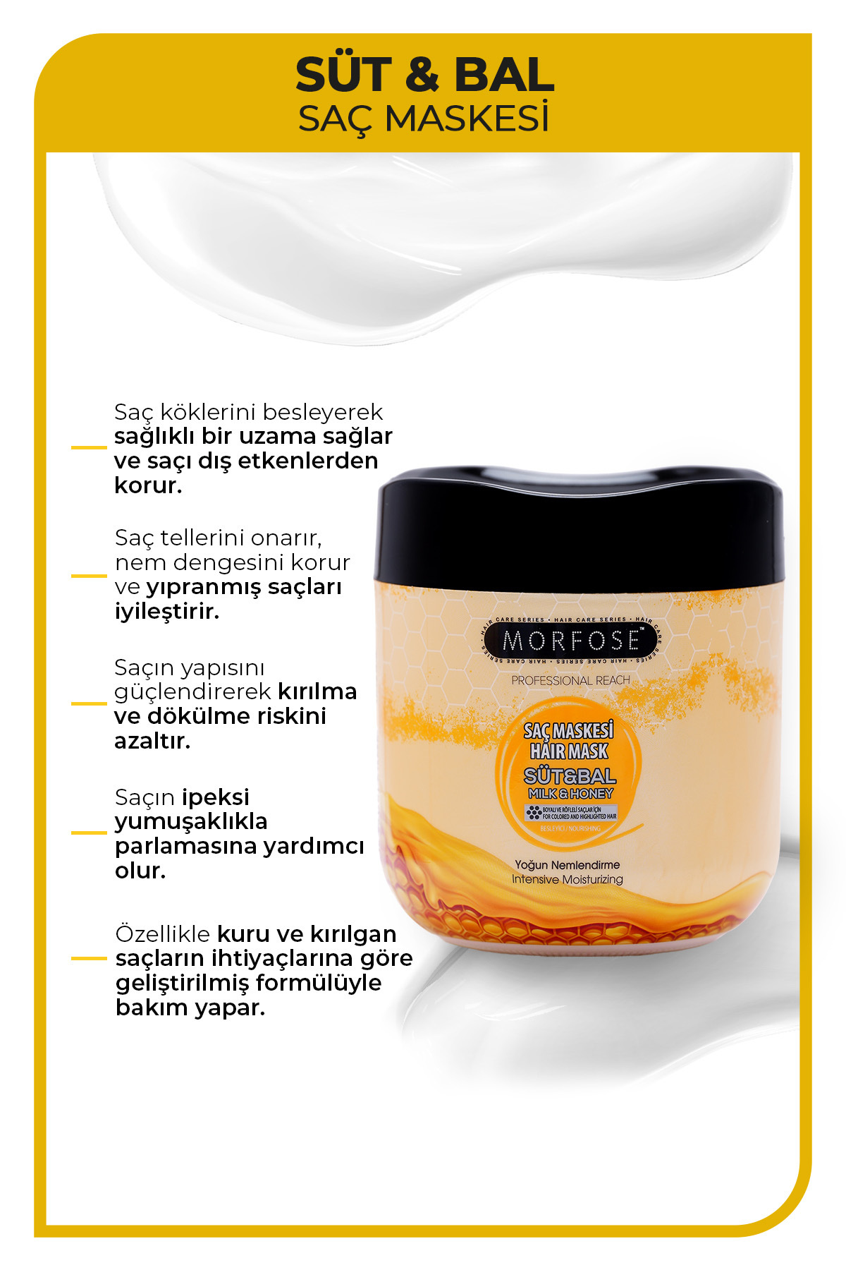 Süt & Bal Saç Maskesi 500 ml — 1100016256 — تصویر 2 از 3
