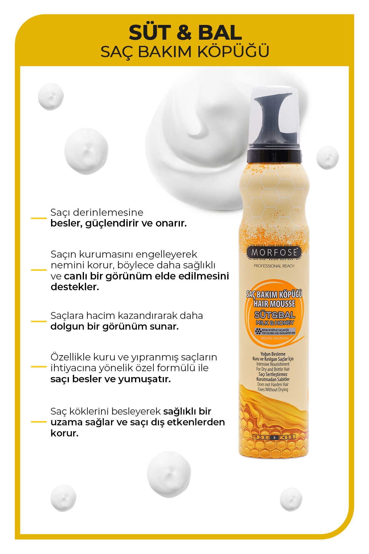 Süt & Bal Saç Köpüğü 200 ml — 1100016250 — تصویر 2 از 3