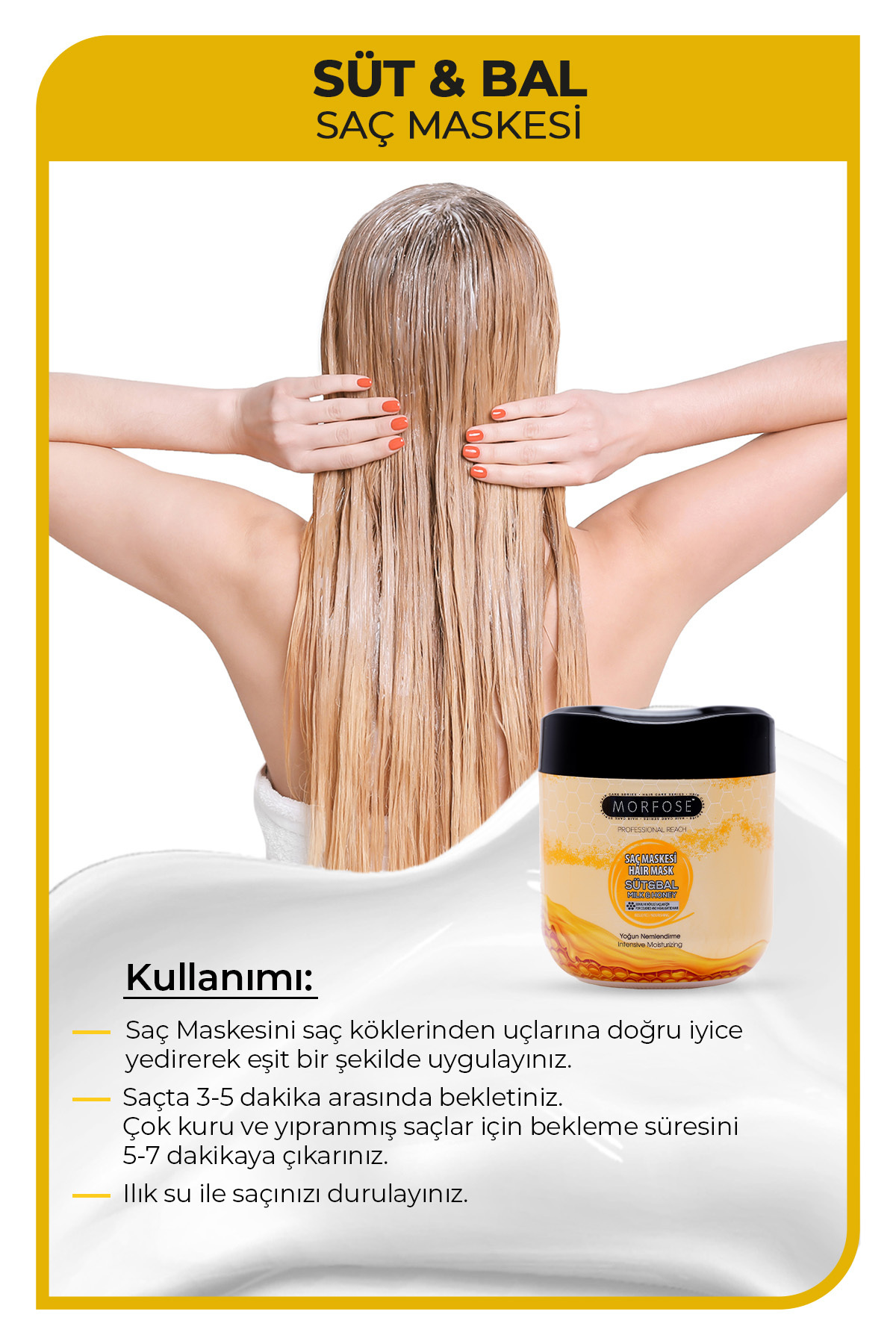 Süt & Bal Saç Maskesi 500 ml — 1100016256 — تصویر 3 از 3