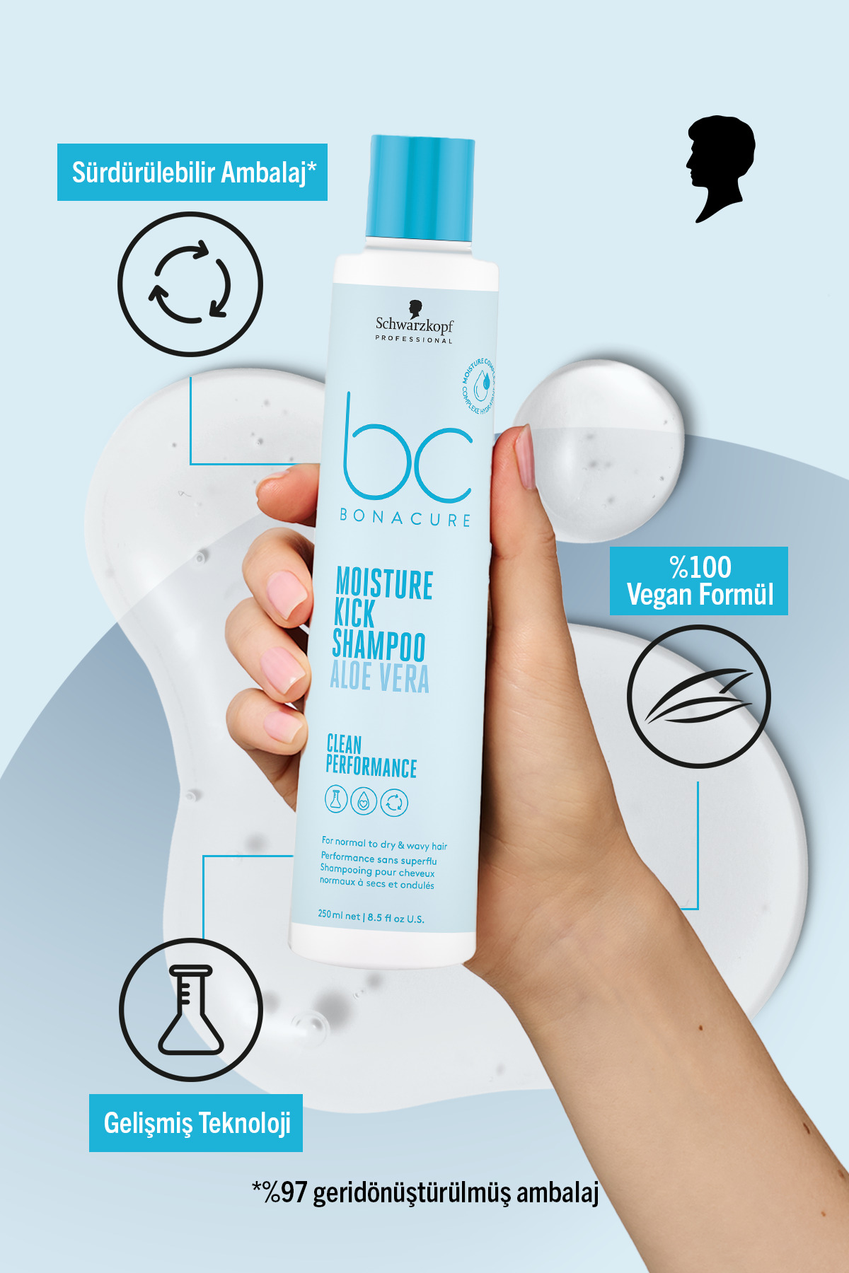 Bc Clean Nem Yükleme Şampuanı 250ml — 4045787723090 — تصویر 6 از 7