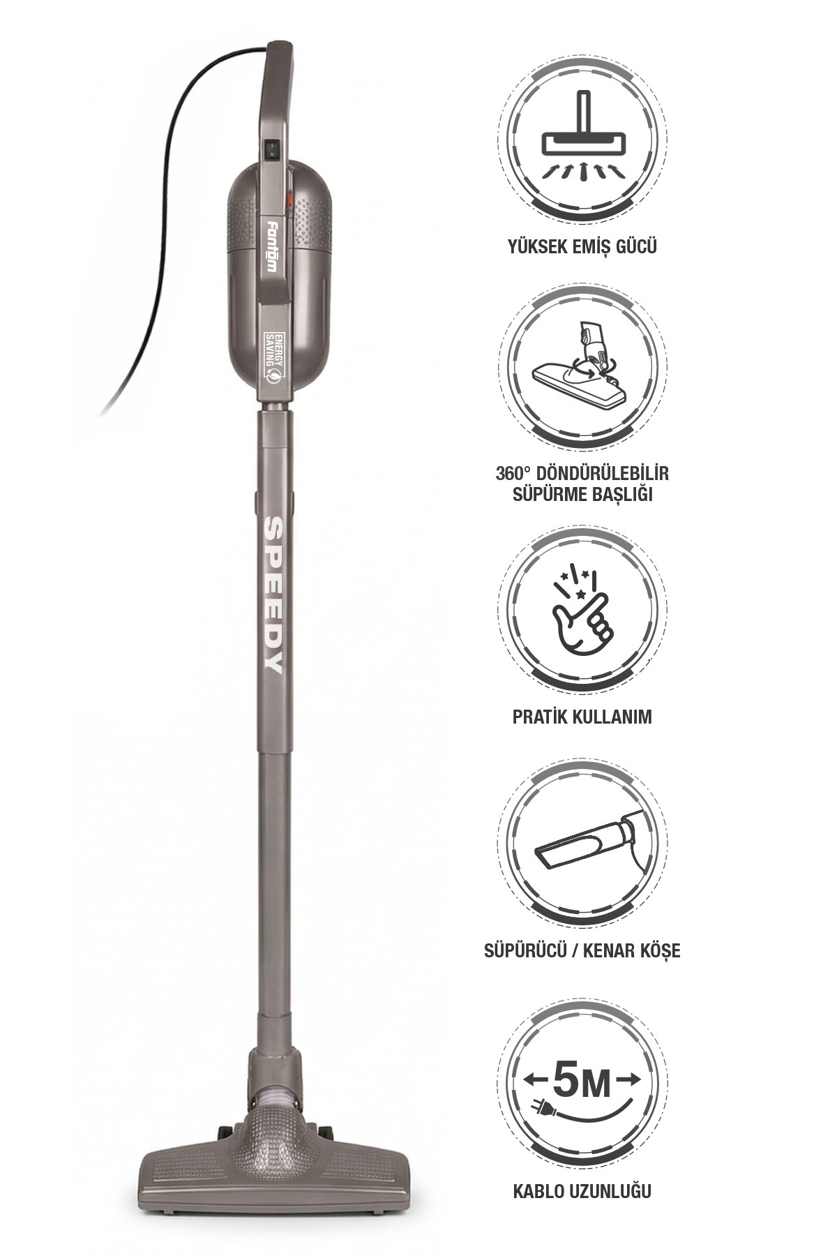 Speedy Pro DU 2100 Vertical Vacuum Cleaner Anthracite