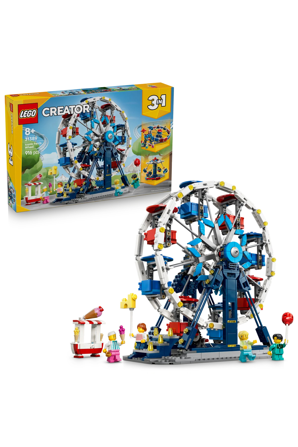 ® Creator 3-in-1 Iconic Ferris Wheel 31389 - 8+ Kids Toy Making Set (916 Pieces)