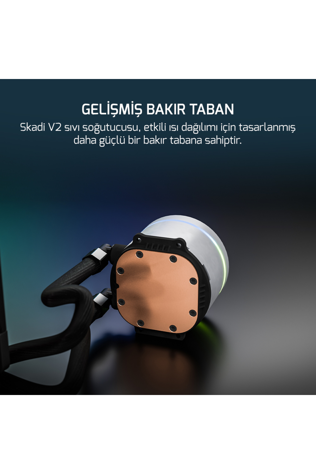 Skadi V2 120 ARGB 120mm Sıvı İşlemci Soğutucusu AM5 ve LGA1700 Uyumlu 8