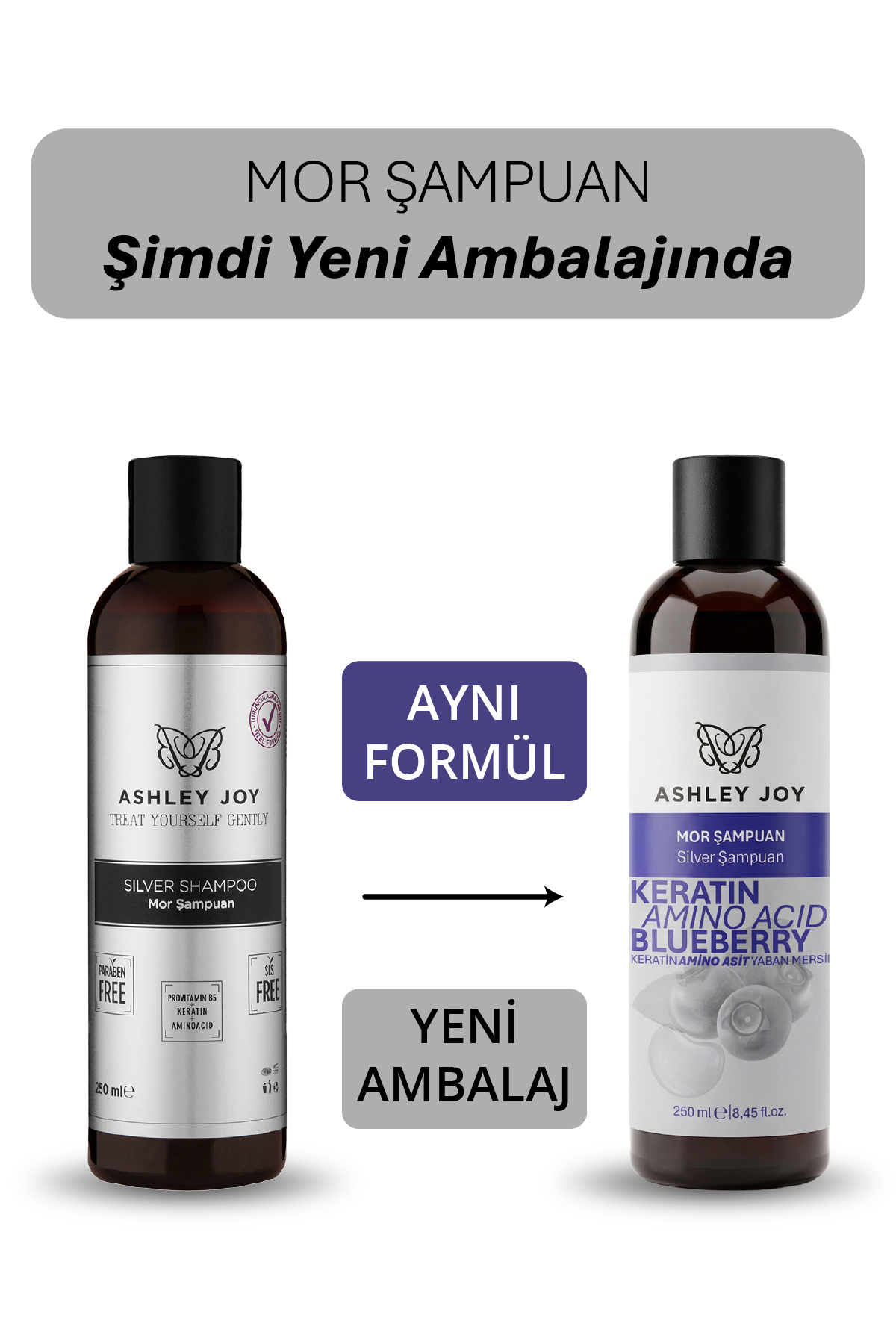 Mor Şampuan 250ml Platin, Sarı Saçlar İçin Turunculaşma Karşıtı Keratin İçerikli Parabensiz Silver — AJ.01.00010 — تصویر 3 از 9
