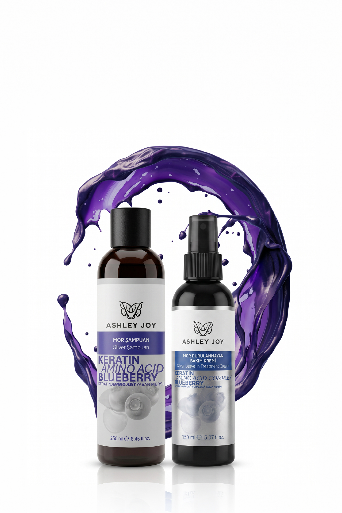 Mor Şampuan 250ml Platin, Sarı Saçlar İçin Turunculaşma Karşıtı Keratin İçerikli Parabensiz Silver — AJ.01.00010 — تصویر 9 از 9