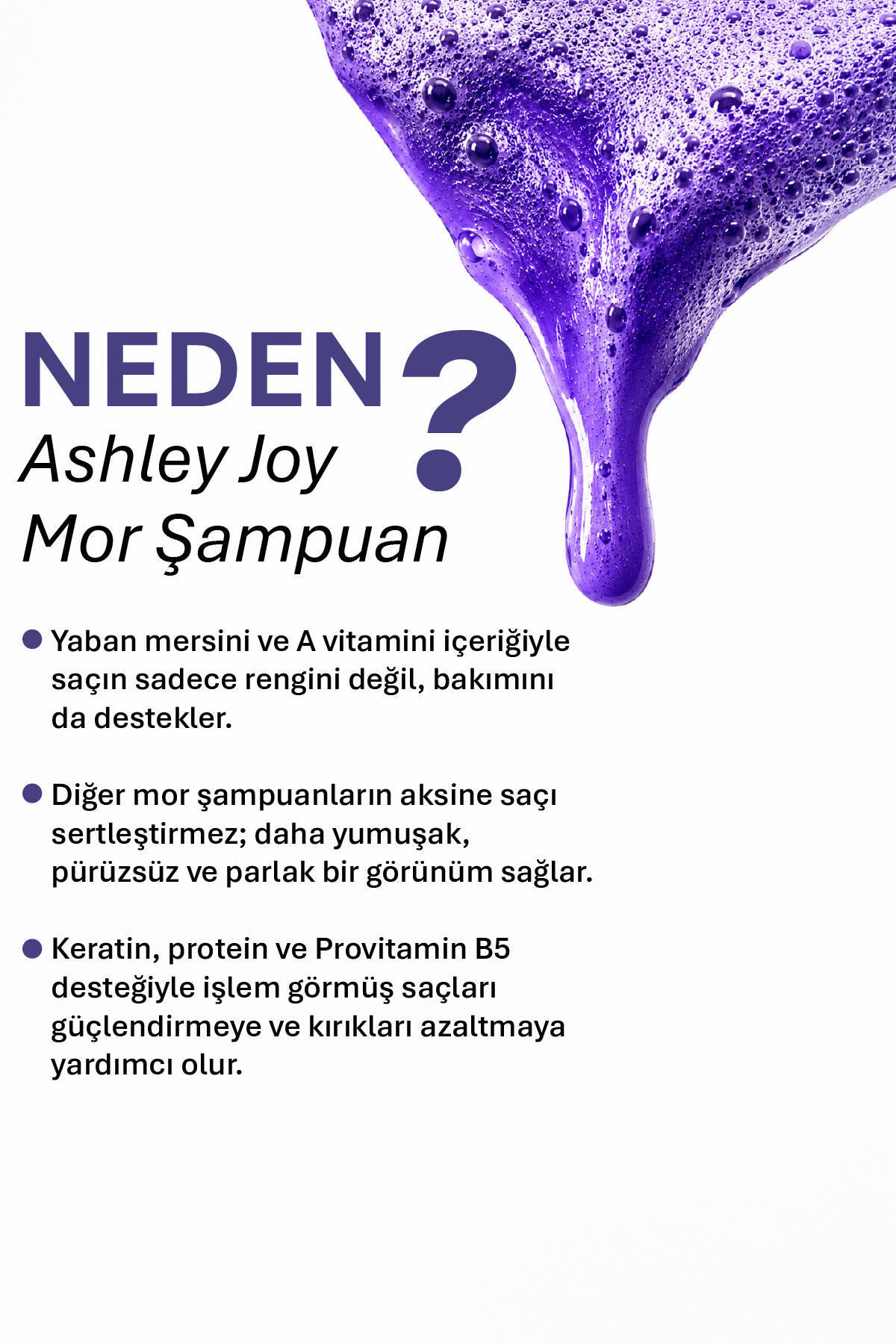 Mor Şampuan 250ml Platin, Sarı Saçlar İçin Turunculaşma Karşıtı Keratin İçerikli Parabensiz Silver — AJ.01.00010 — تصویر 4 از 9