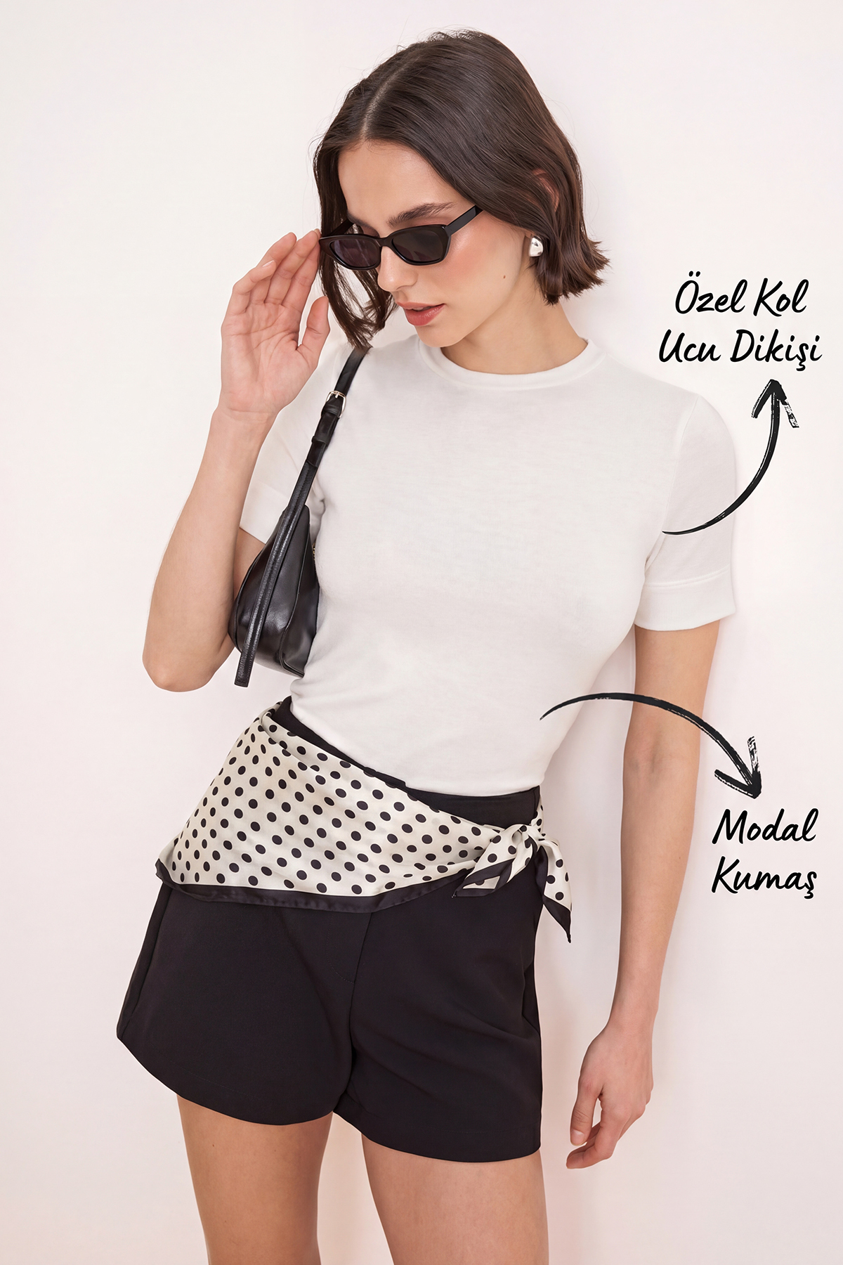 Trendyolmilla More Sustaniable Ekru Fitted/Vücuda Oturan Kısa Kollu Modal Örme T-Shirt TWOSS26TS00113