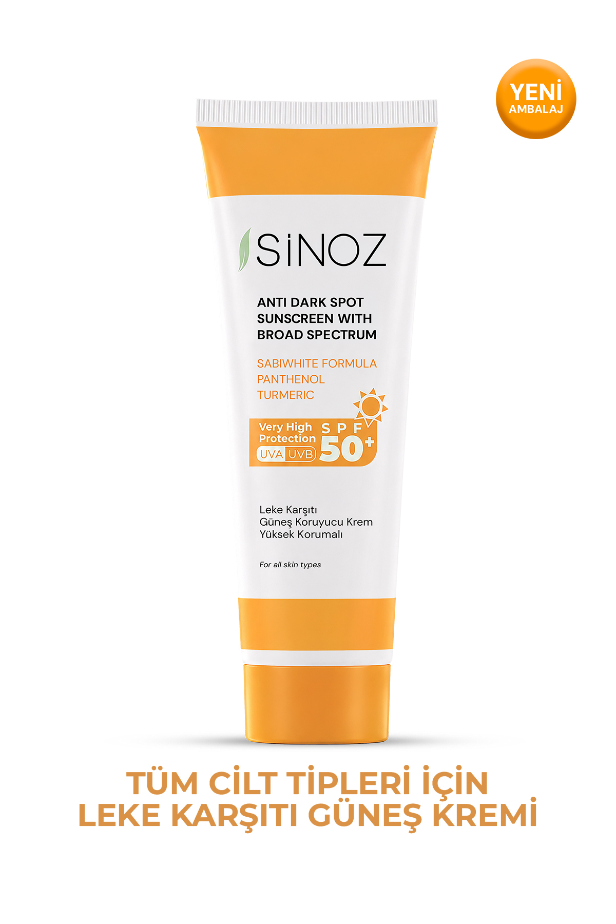 SİNOZ Spf50+ Leke Karşıtı Yüksek Koruyucu Yüz Güneş Kremi Normal Ve Kuru Cilt...