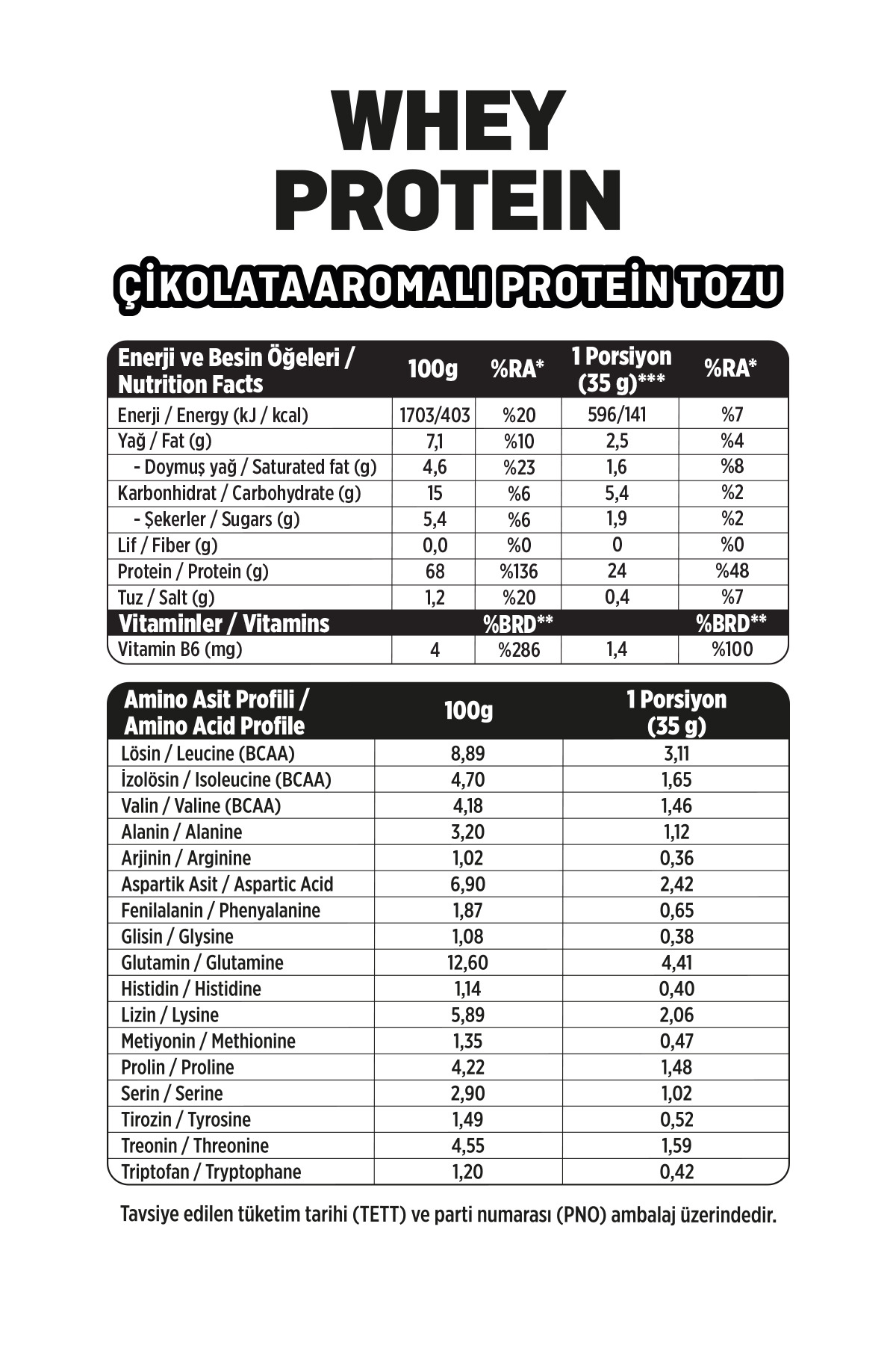 Whey Protein Tozu|24 g Protein 60 Servis|Çikolata Aromalı (525 g) x 4 7