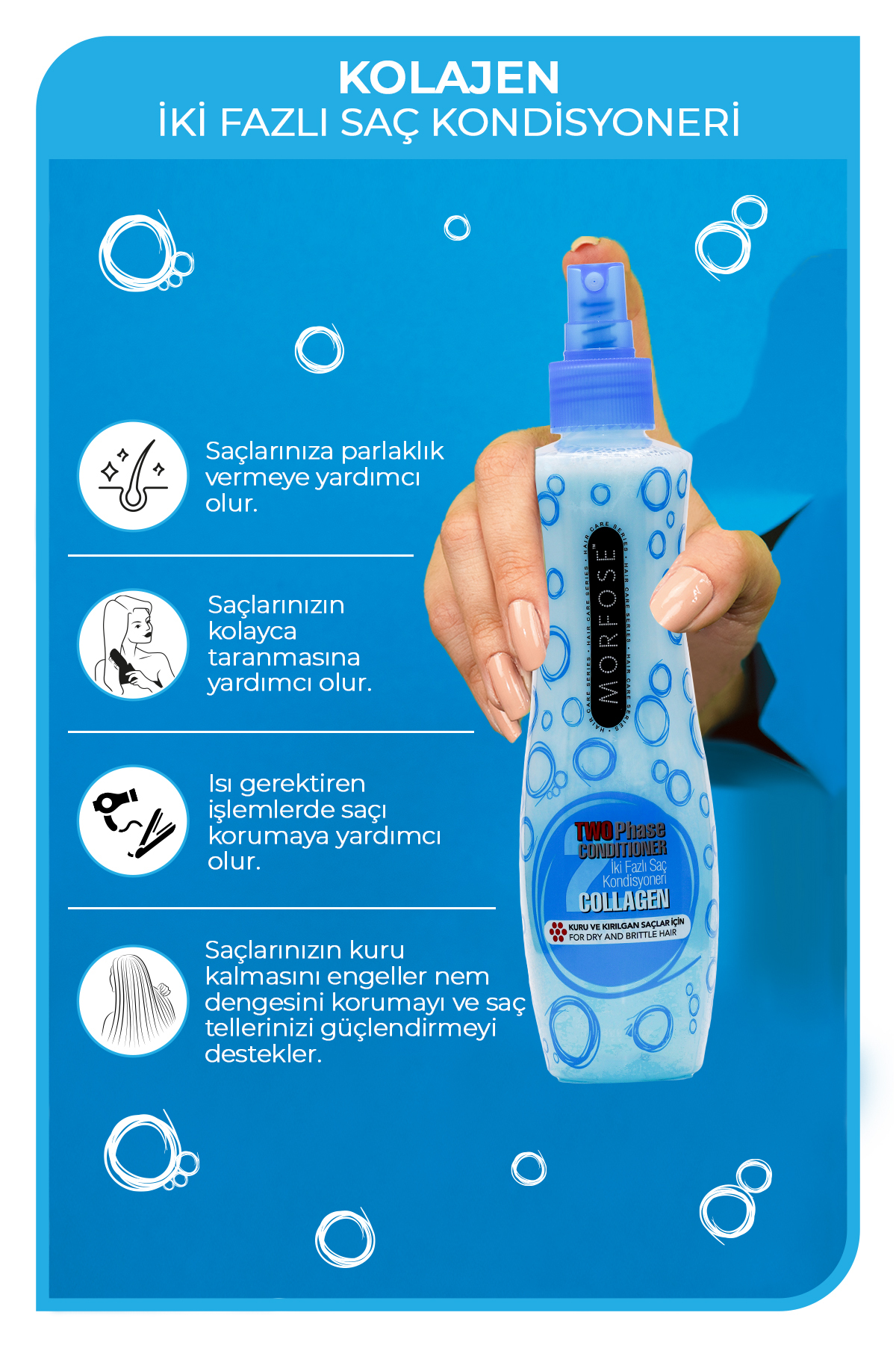 Çift Fazlı Fön Suyu Kolajen 240 ml — M2079 — تصویر 3 از 4