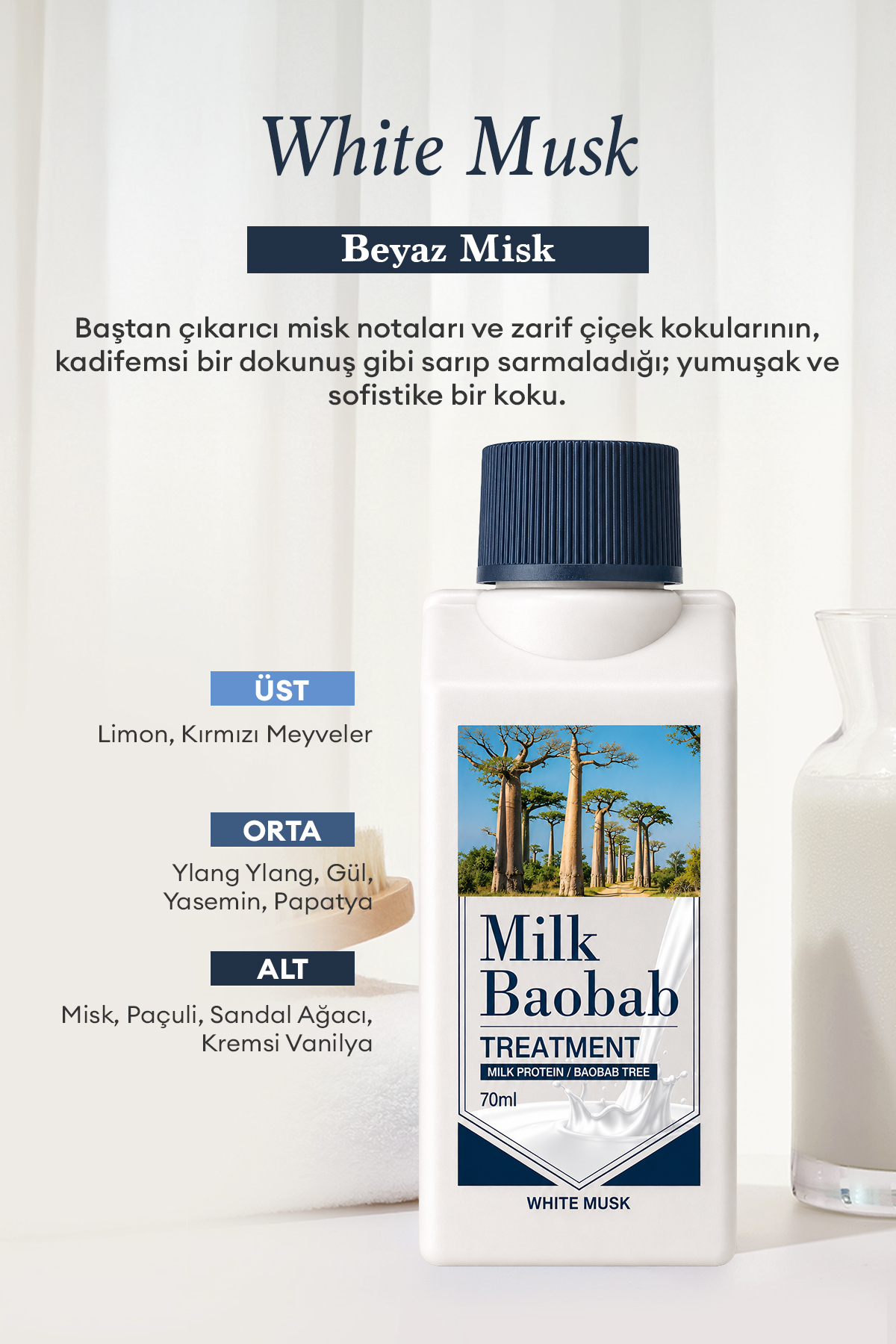 Milk Baobab Yıpranmış Saçı Onaran Nemlendirici Saç Kremi Original