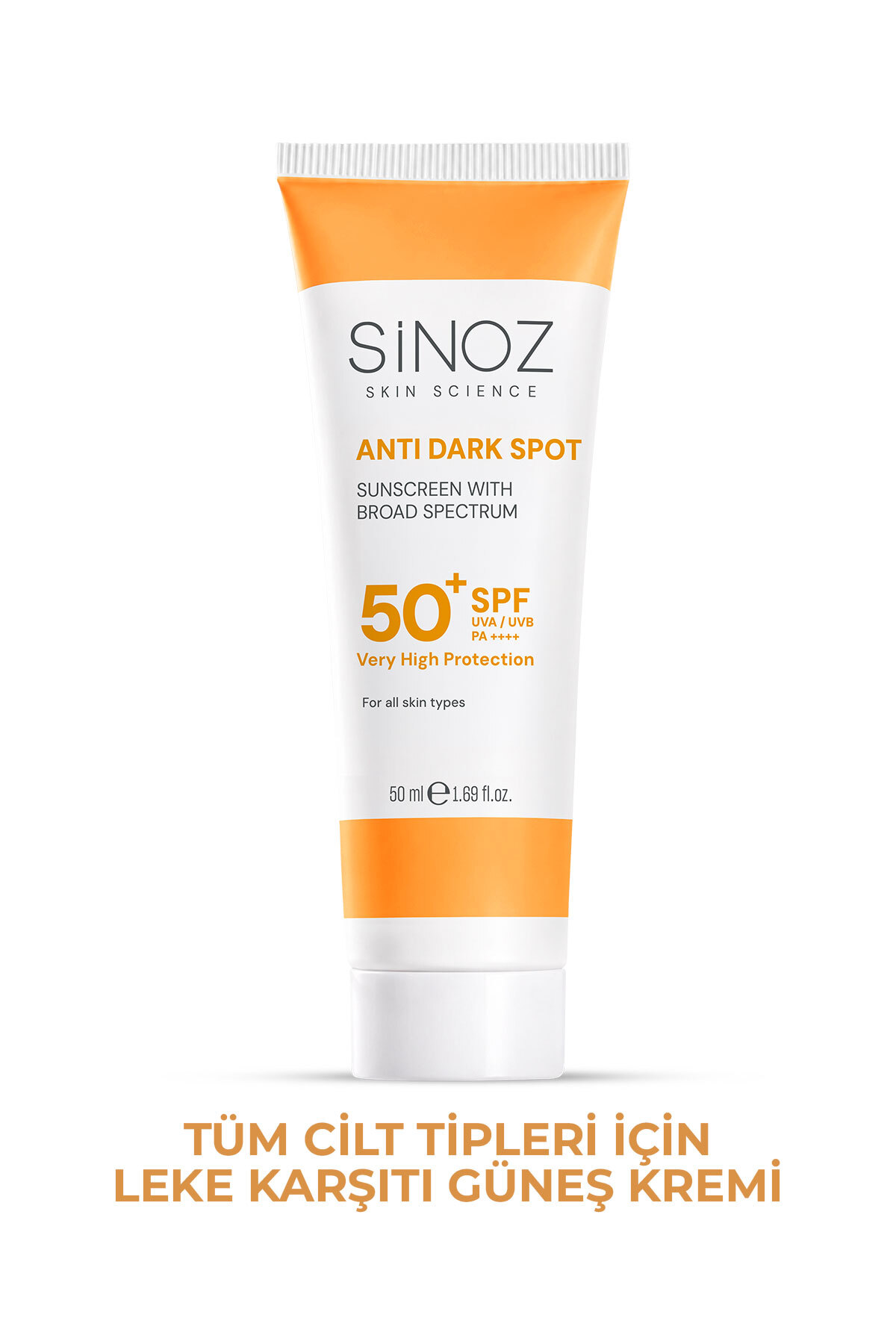 SİNOZ Spf50+ Leke Karşıtı Yüksek Koruyucu Yüz Güneş Kremi Normal Ve Kuru Cilt...