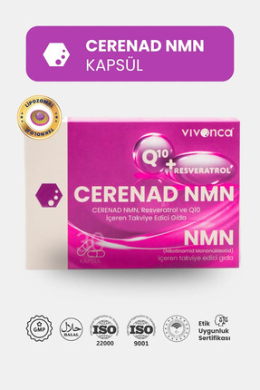 Cerenad Lipozomal Nmn, Resveratrol, Coq10, Çinko Ve C Vitamini Içeren Takviye...