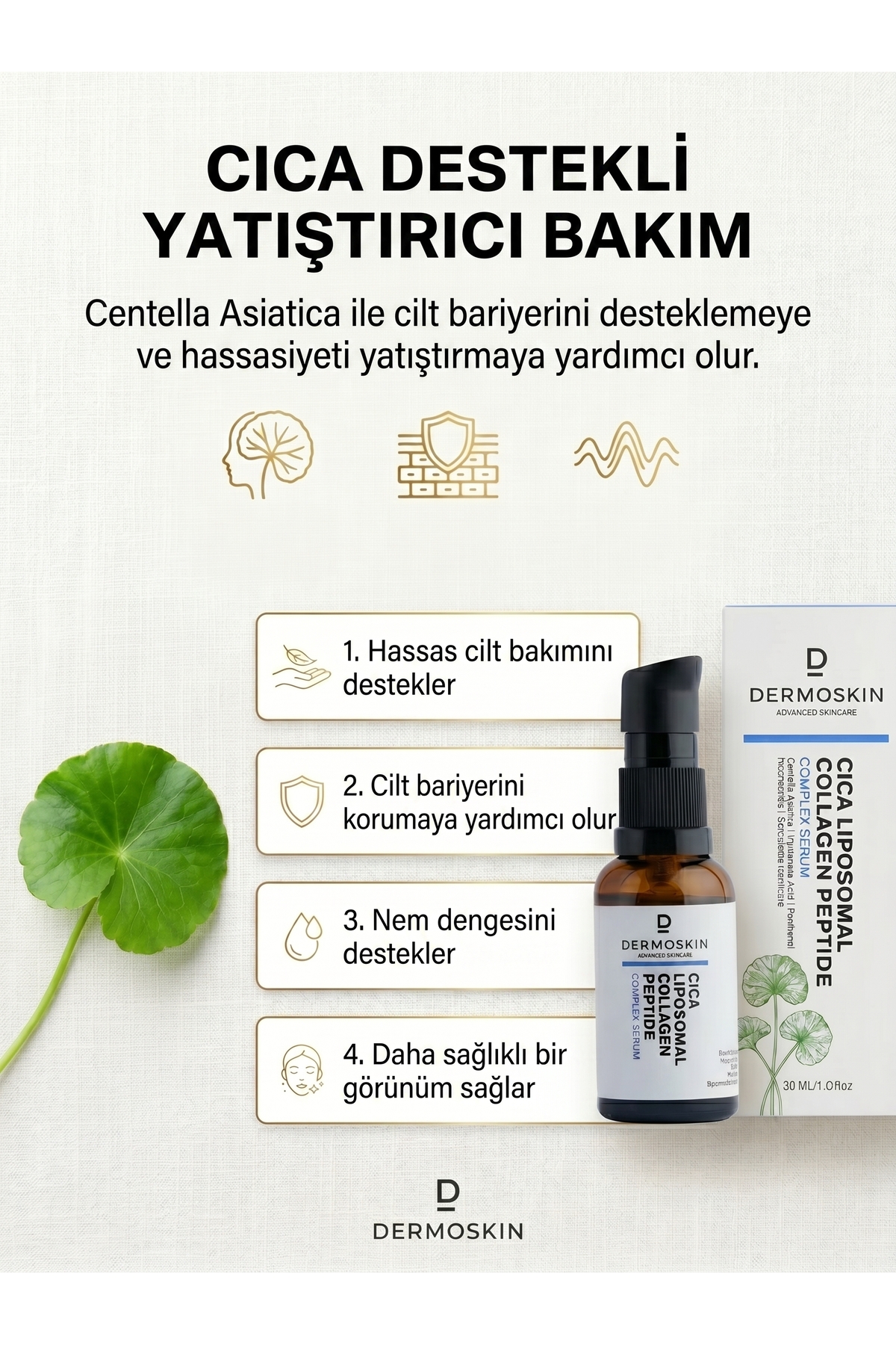 CİCA Liposomal Kolajen Peptit Kompleks Serum | Yaşlanma ve Kırışıklık Karşıtı | 30 ml — 8697796003128 — تصویر 8 از 8