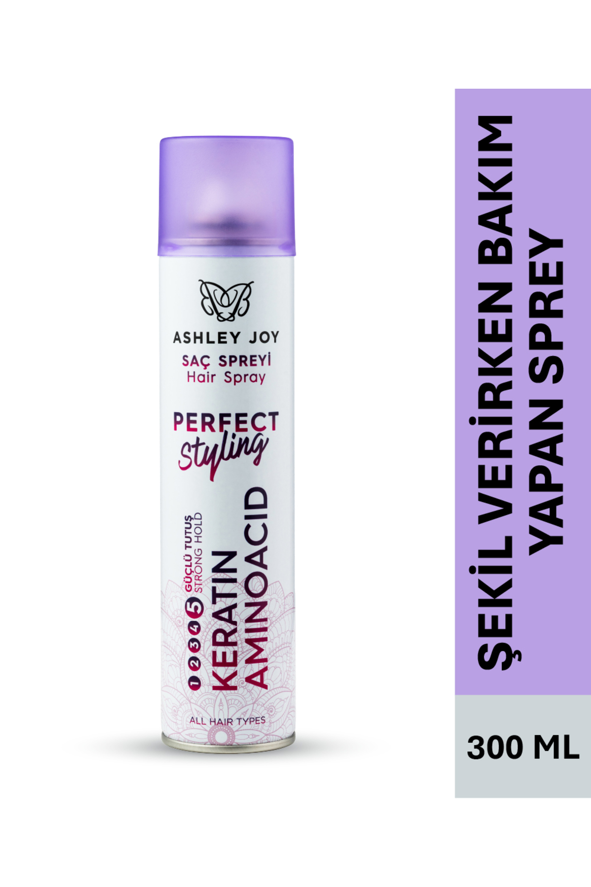 ASHLEY JOY Keratin Ve Aminoasit Içeren Güçlütutuş Şekillendirici Saç Spreyi 300 ml — AJ.03.00005