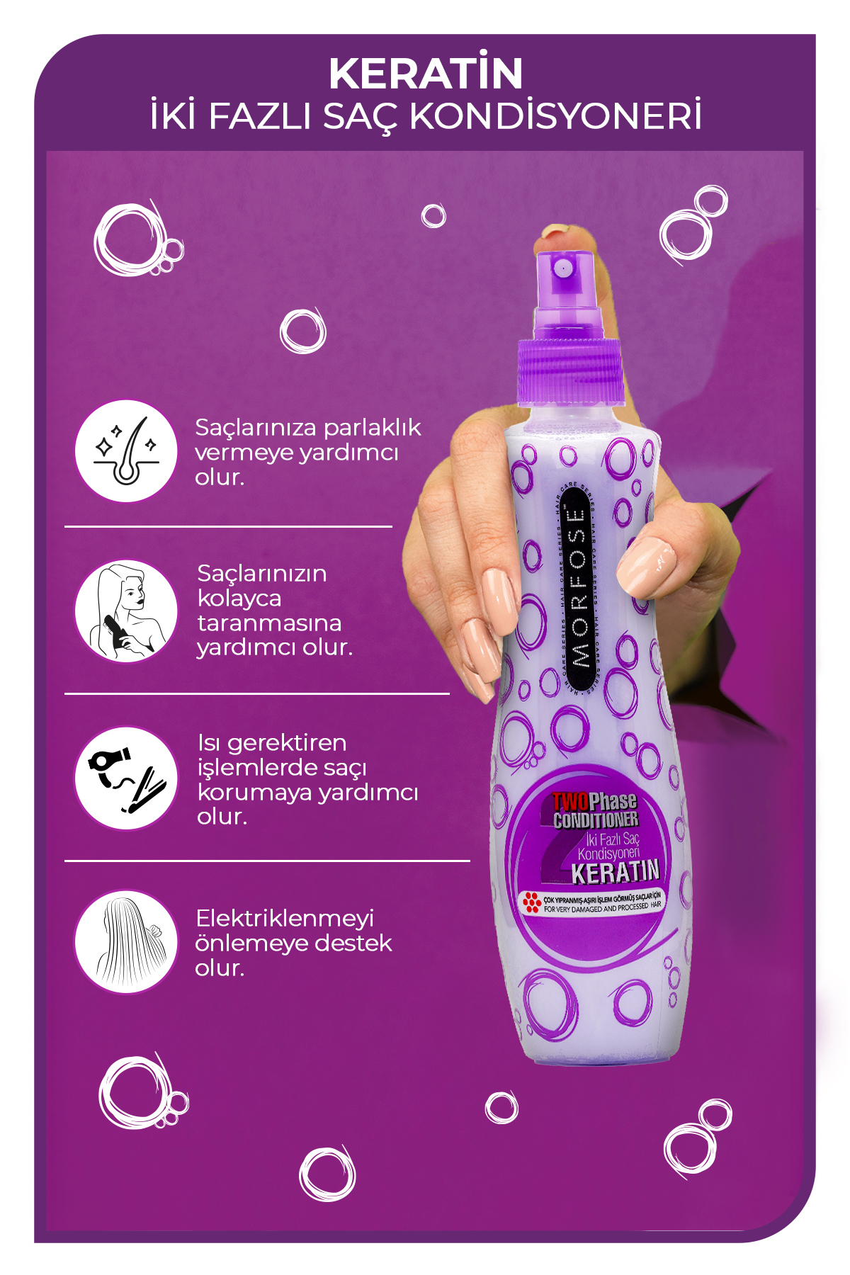 Çift Fazlı Fön Suyu Keratin 240 ml — 499215256 — تصویر 2 از 3