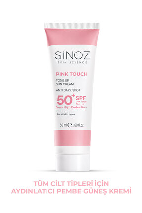 Sinoz Pink Touch SPF50+ Aydınlatıcı Pembe Yüz Güneş Kremi PA++++ Tüm Ciltler ...