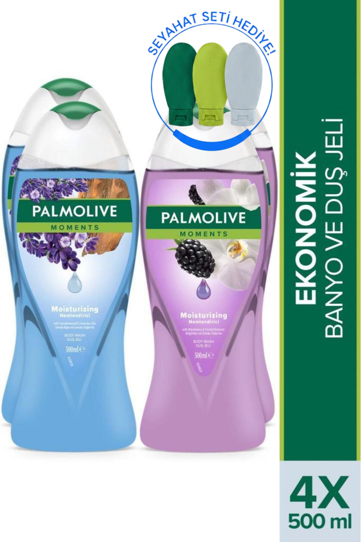 Palmolive Moments Nemlendirici Banyo ve Duş Jeli 500 ml x4 Adet Vücut Şampuan...
