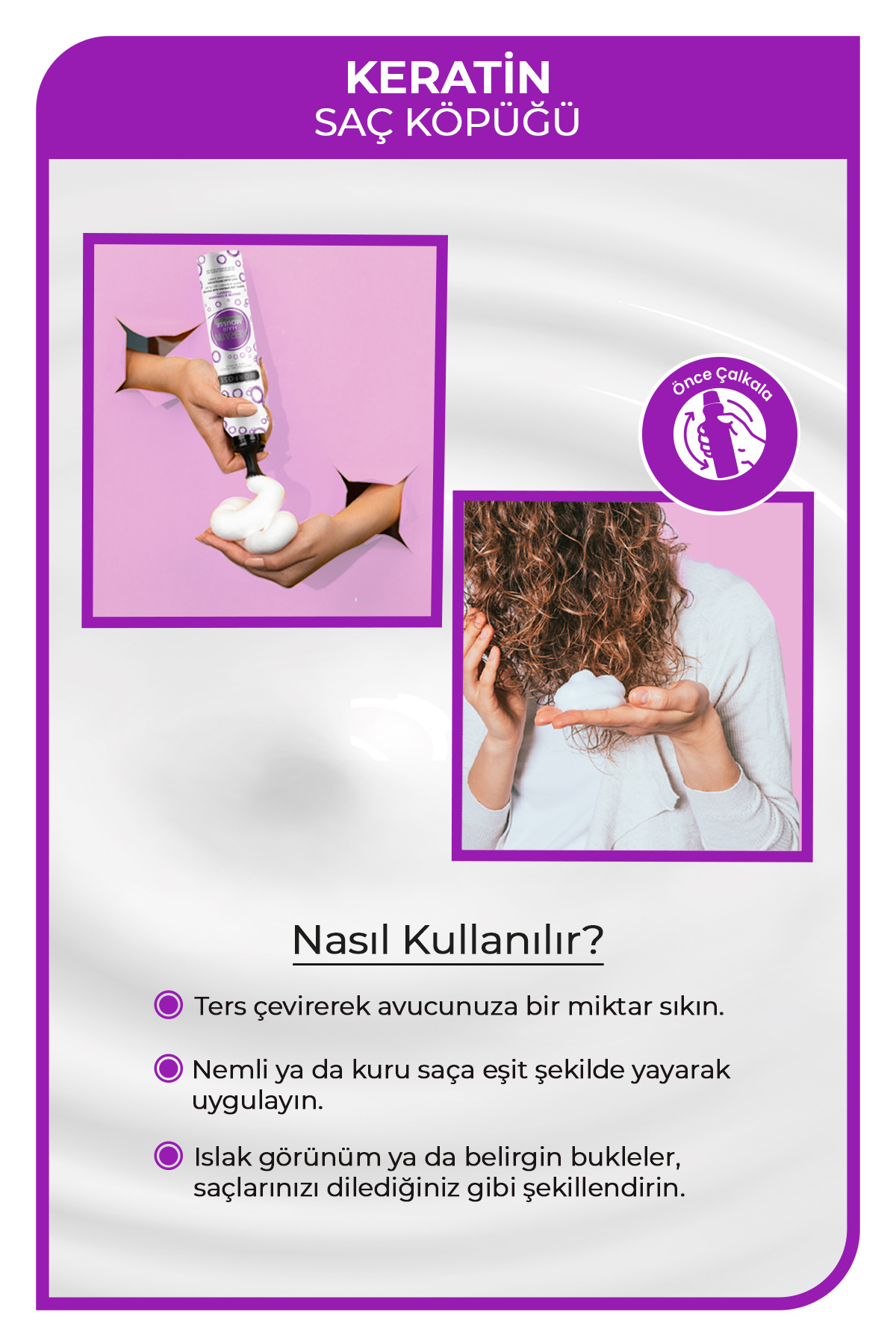 Keratin Saç Köpüğü 200 ml — saç köpüğü — تصویر 4 از 4
