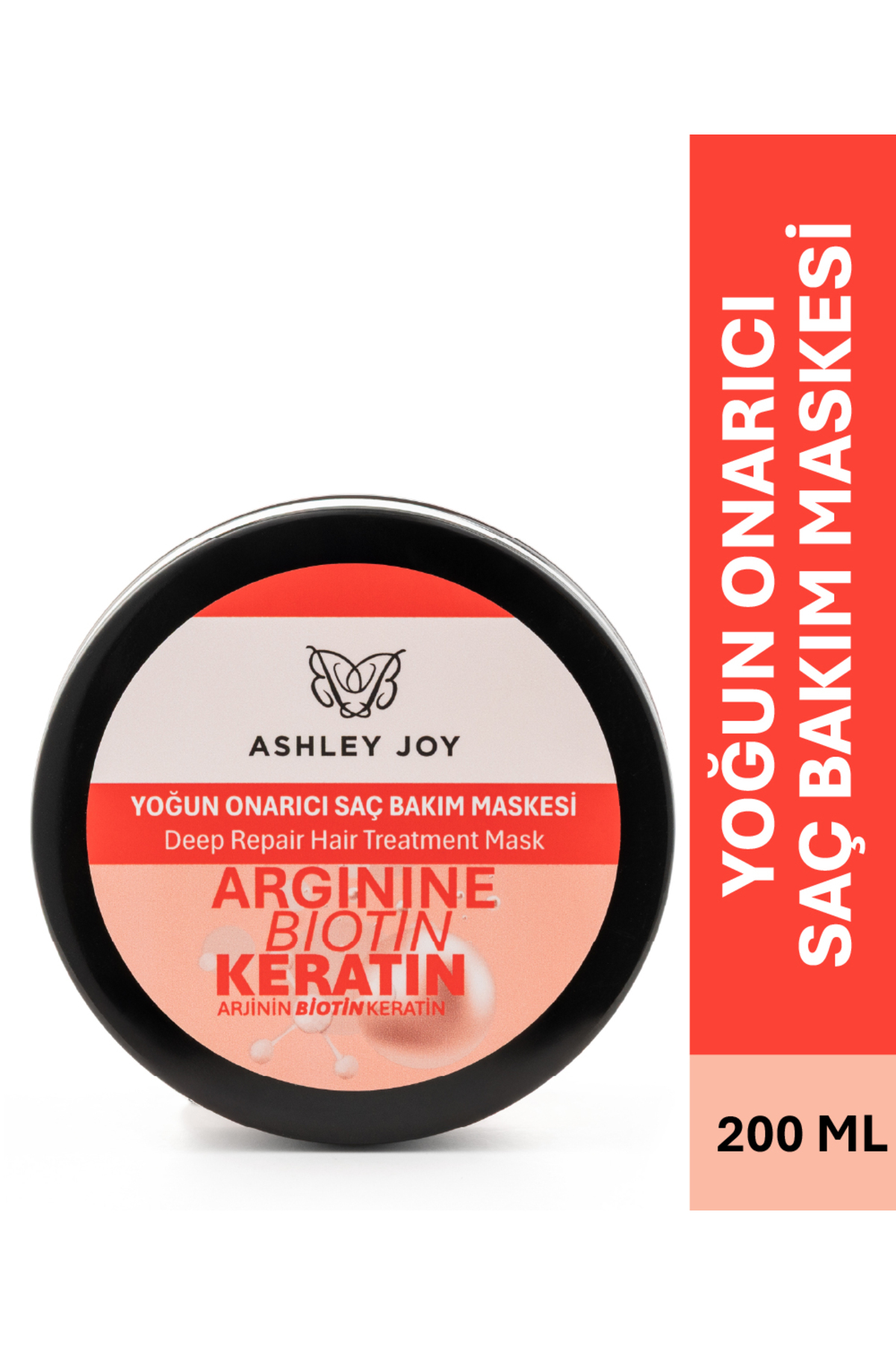 ASHLEY JOY Yıpranmış Saçlara Özel Besleyici Yoğun Onarıcı Saç Kurtarma Bakım Maskesi 200 ml — AJ.02.00013