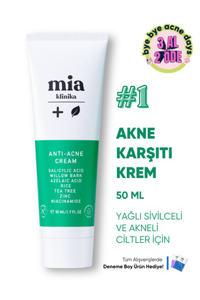 mia klinika Akneli Sivilceli ve Yağlı Ciltler İçin Bariyer Güçlendirici Nemle...