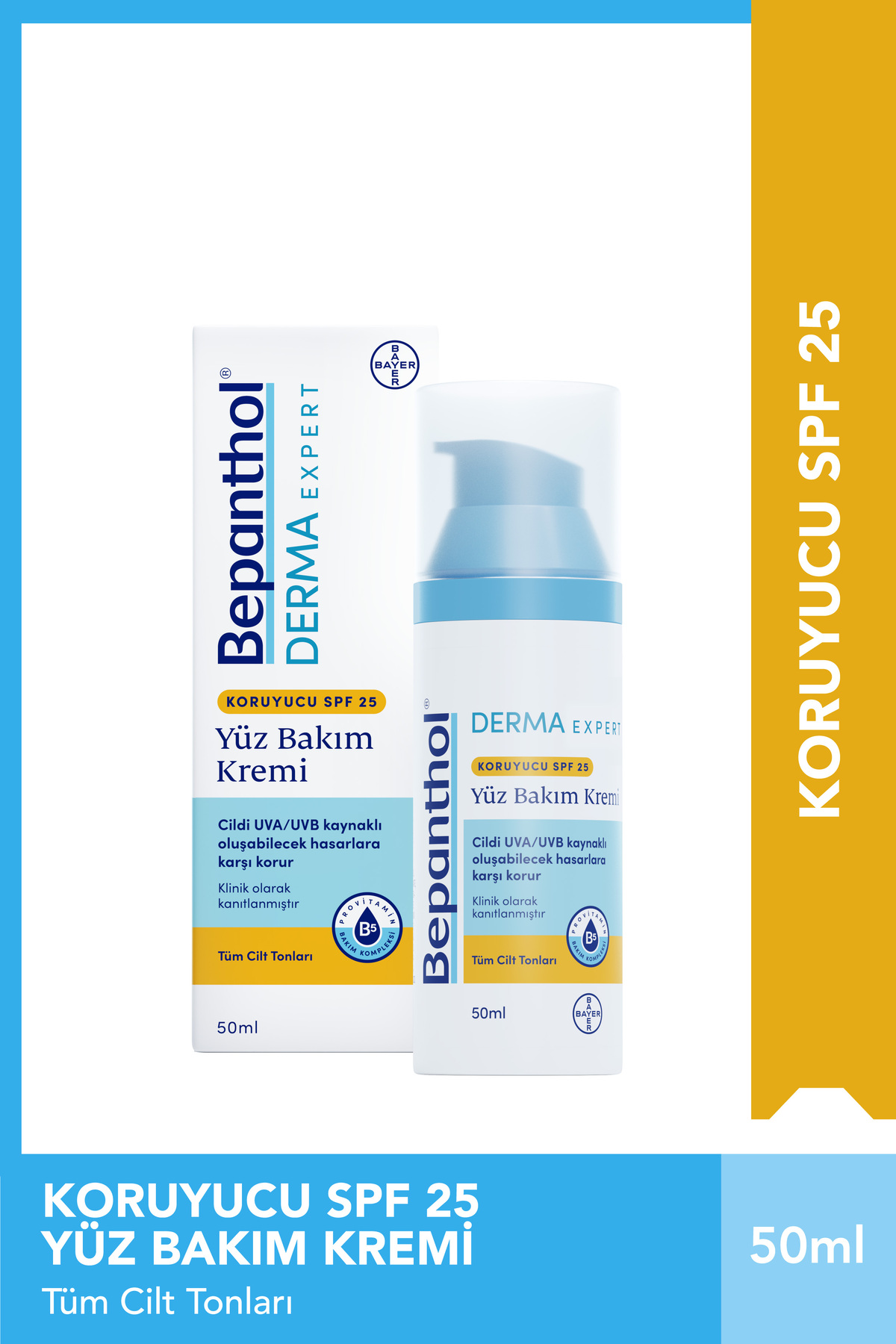 Bepanthol Derma Nemlendirici Ve Besleyici Spf 25 Günlük Yüz Bakım Kremi 50 ml