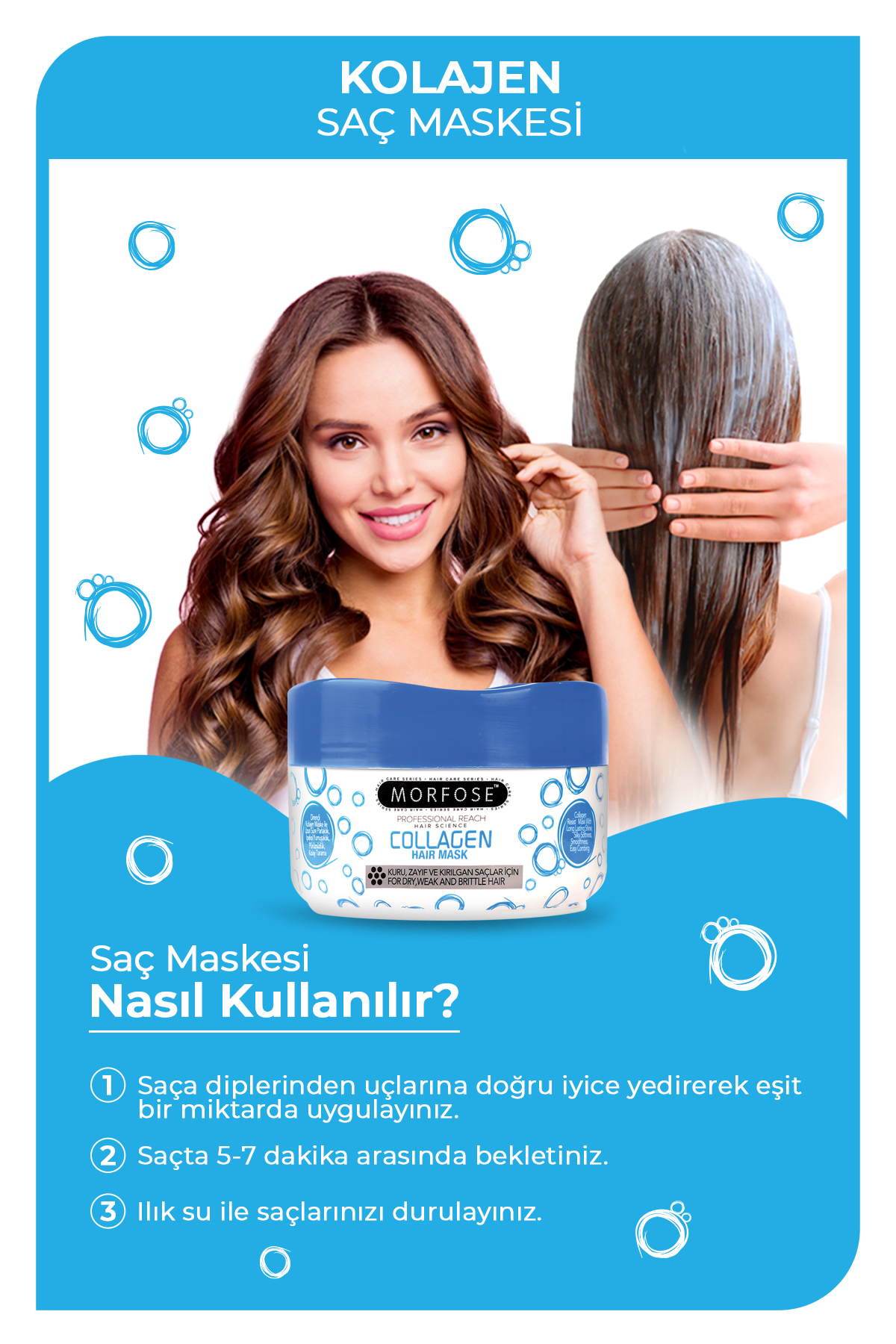 Saç Maskesi Kolajen 500 ml — 8680678831100 — تصویر 3 از 3