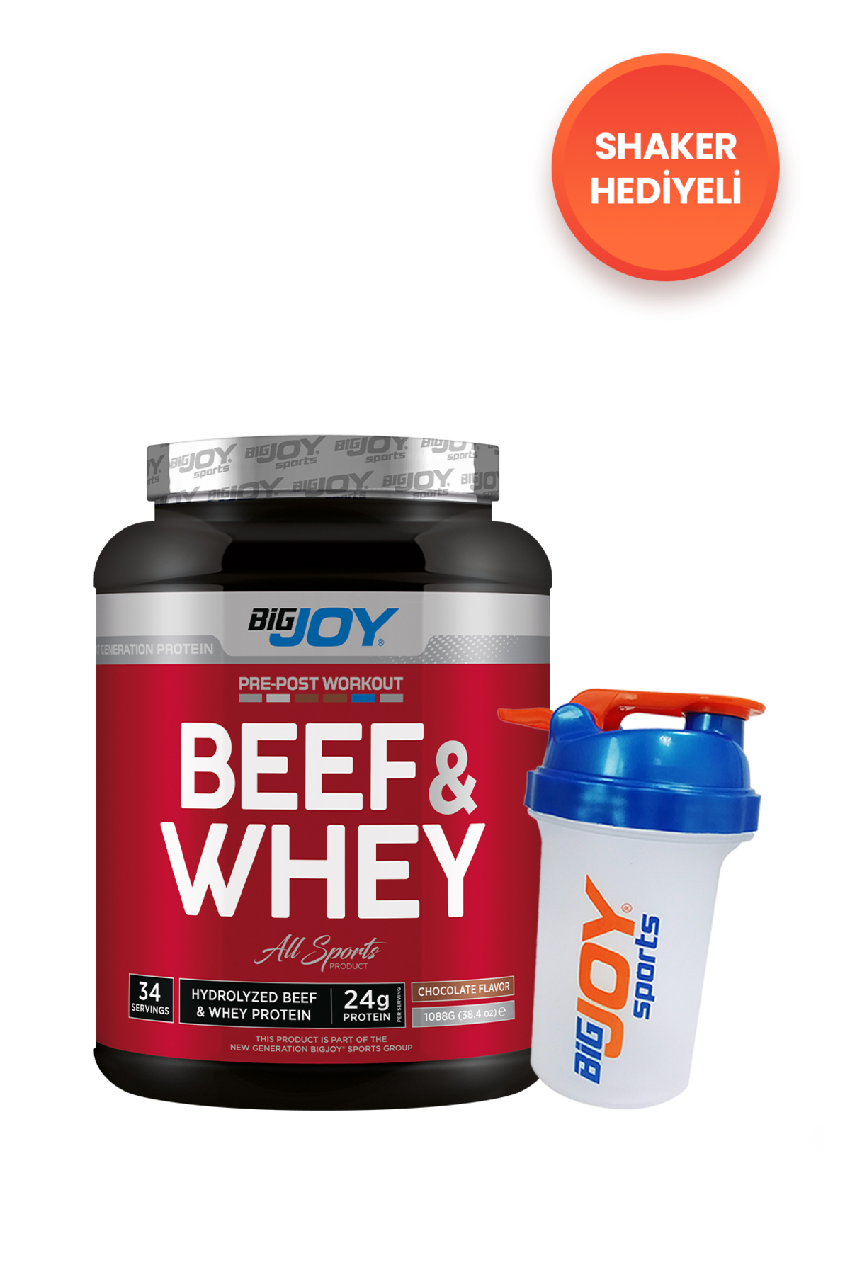 Beef & Whey Çikolata Aromalı Protein Tozu 1088g