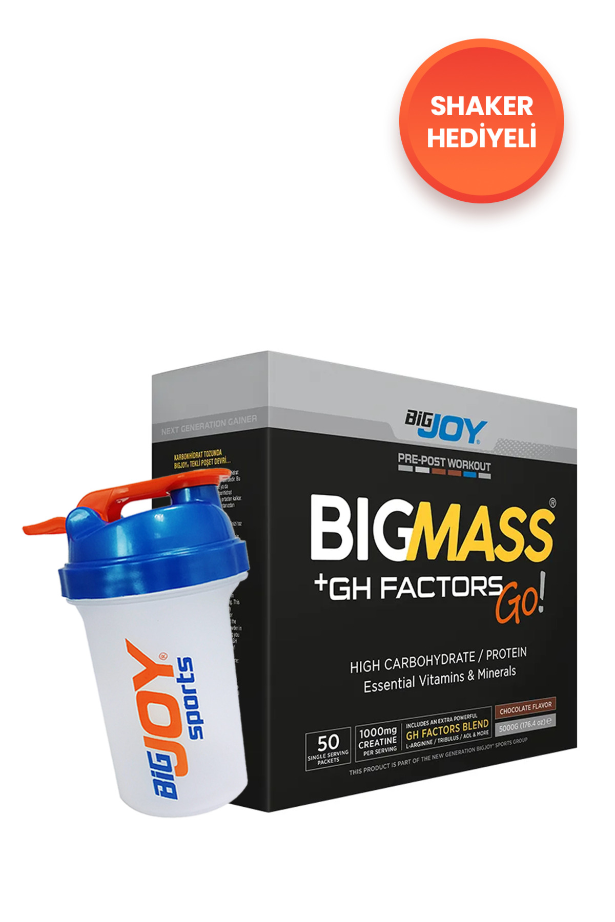 Bigjoy BIGMASS GO! GH FACTORS Çikolata Aromalı 50 Servis - Fiyatı